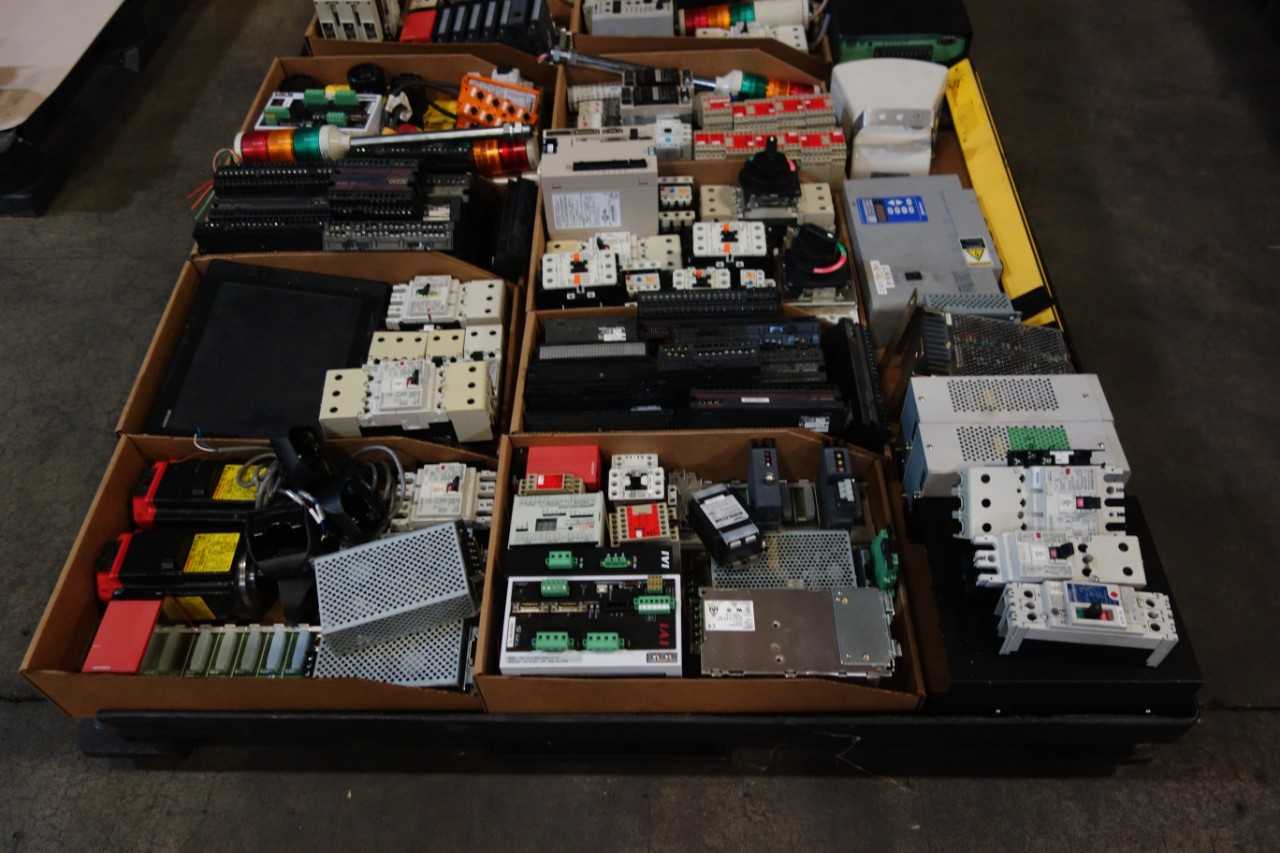 2 PALLETS OF ASSORTED ELECTRICAL CONTROLS - ELECTRICAL COMPONENTS