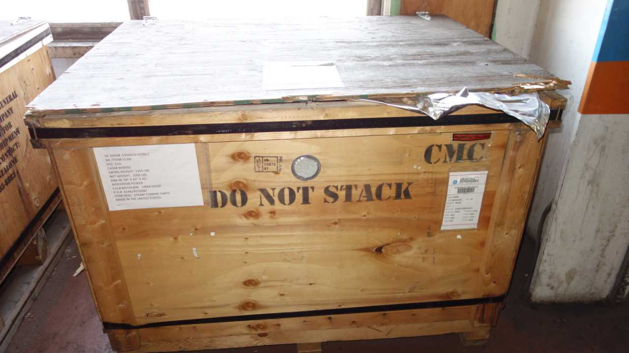 LOT OF 3 GE TURBINE PART CRATES - ELECTRIC POWER TOOLS