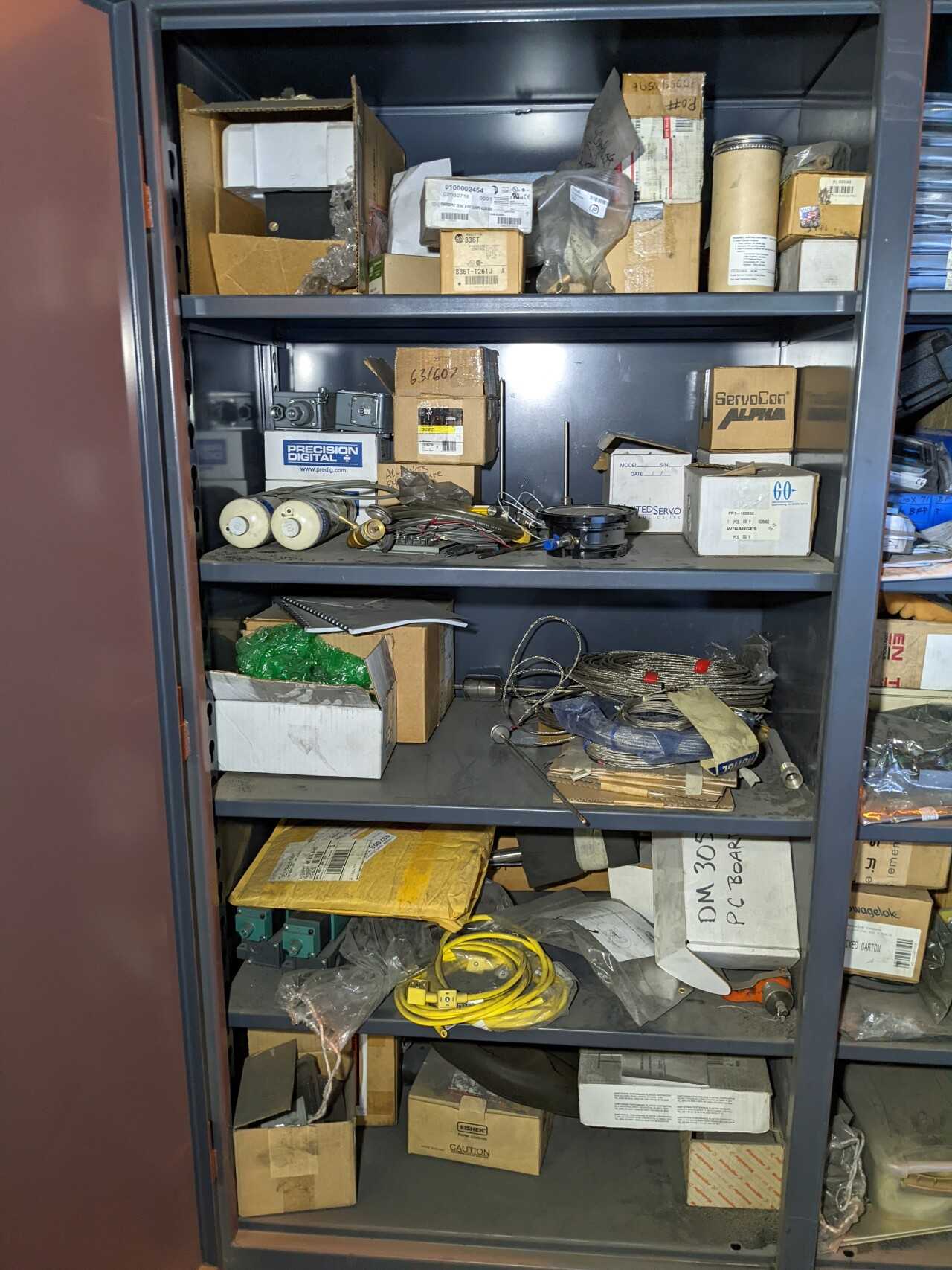 CABINET WITH CONTENTS - ELECTRICAL COMPONENTS