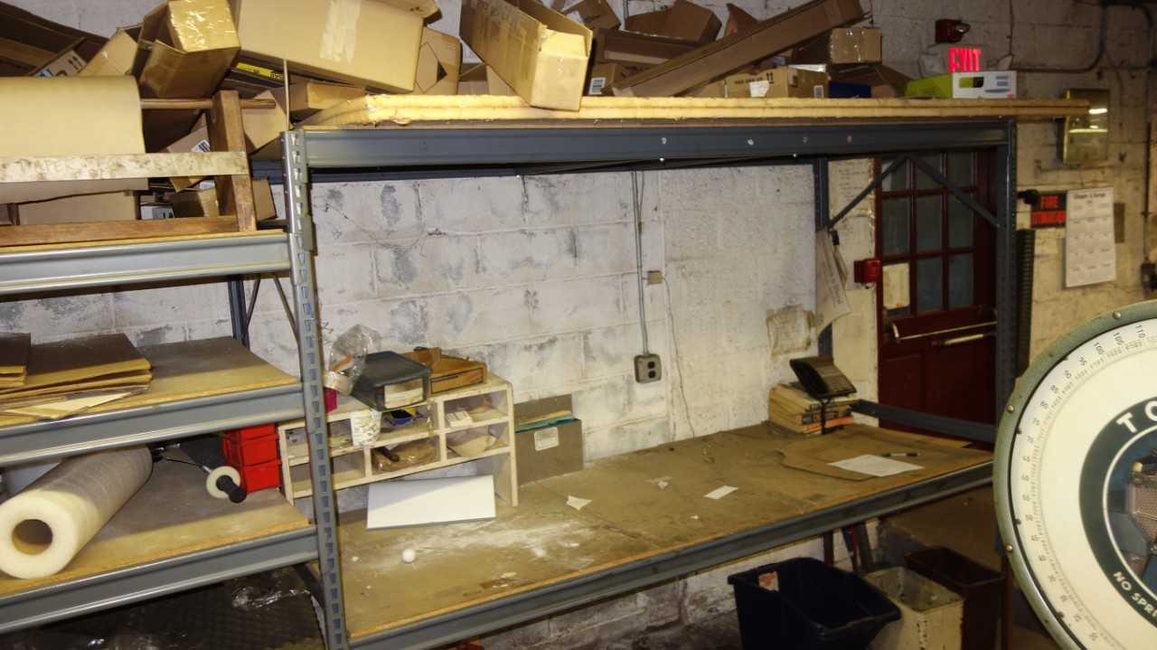2 SECTIONS OF WIDE STEEL SHELVING (CONTENTS NOT INCLUDED) - SHELVING