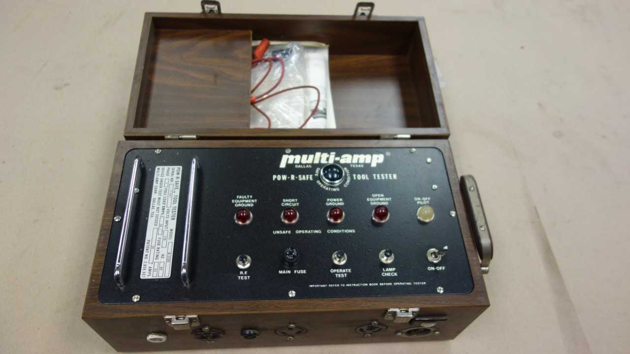 MULTI-AMP B-25000 POW-R-SAFE TOOL TESTER - ELECTRICAL TESTING EQUIPMENT