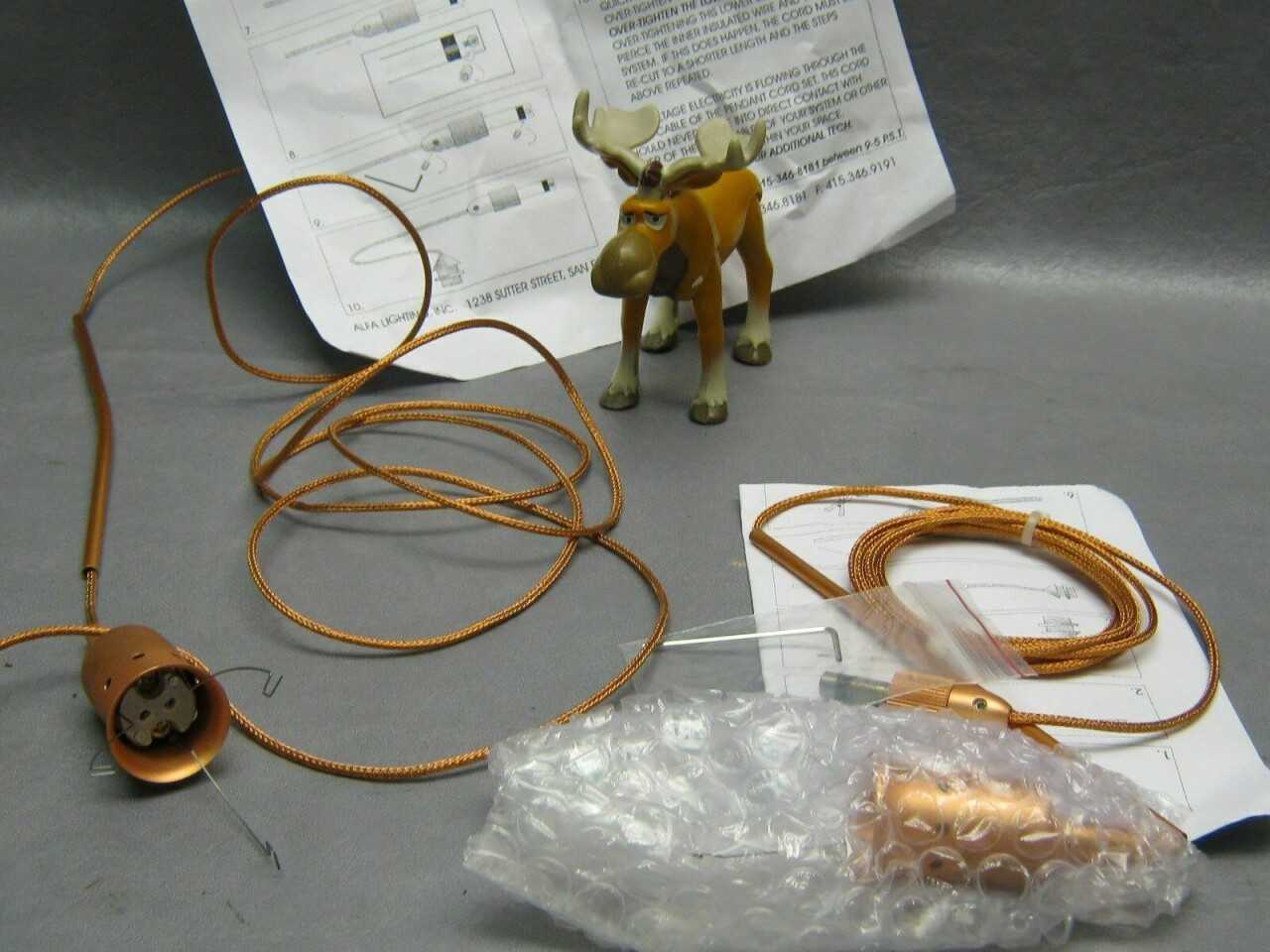 (56) Alfa Lighting PT719 DIY Quick Jack Pendant Cordset Copper Color Finish - LIGHTING (56) Alfa Lighting PT719 DIY Quick Jack Pendant Cordset Copper Color Finish - LIGHTING