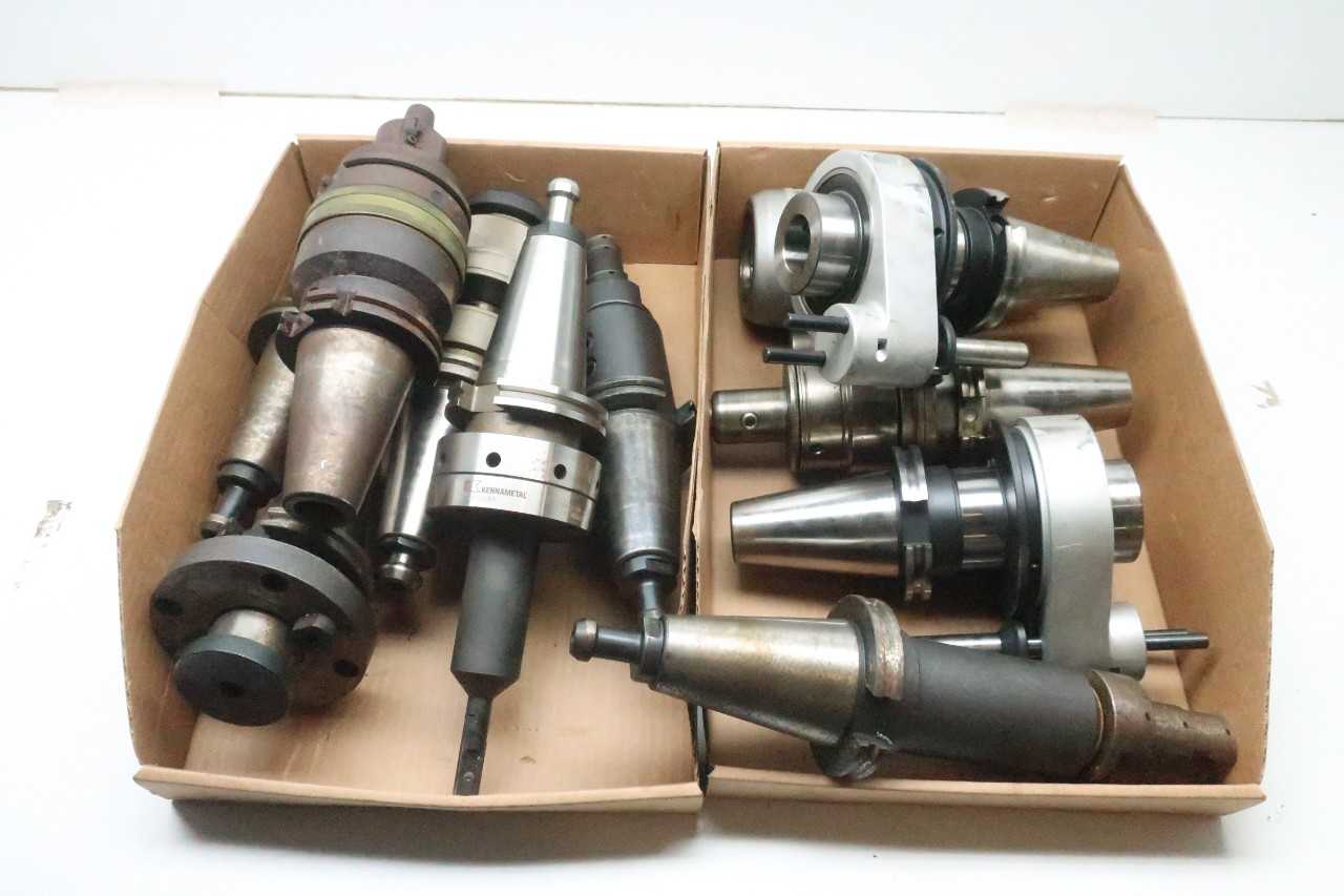 LOT OF ASSORTED CAT50 TOOL HOLDERS - ELECTRIC POWER TOOLS