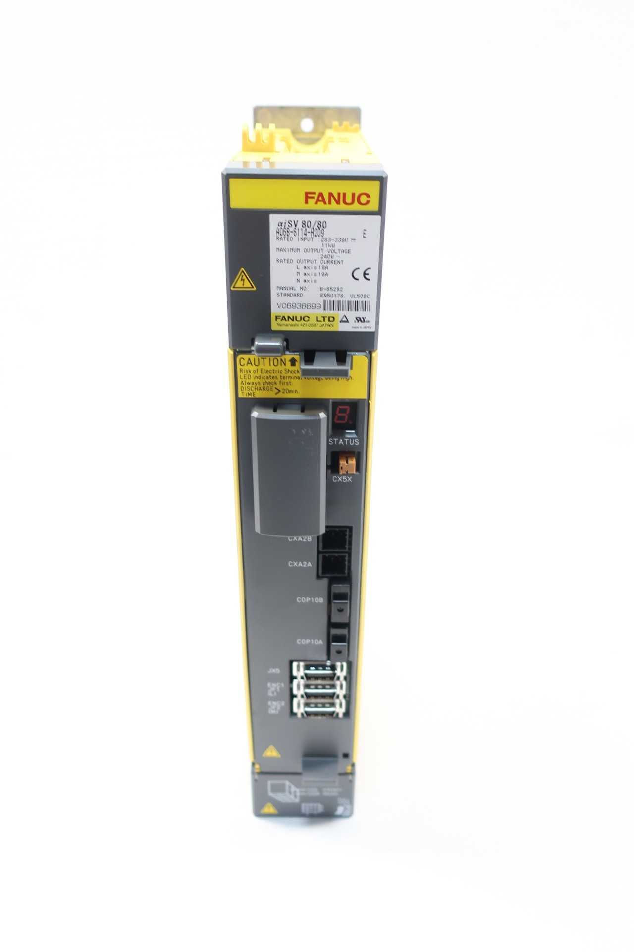 FANUC A06B-6114-H209 AISV 80/80 283-339V-AC 240V-AC 11KW SERVO DRIVES AND AMPLIFIER - SERVO