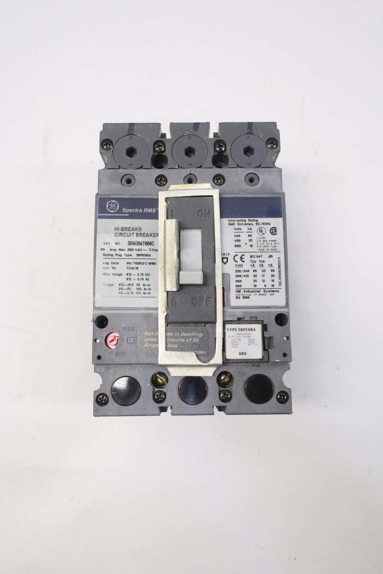 GE SEHA36AT1060C 60A CIRCUIT BREAKER - CIRCUIT BREAKERS