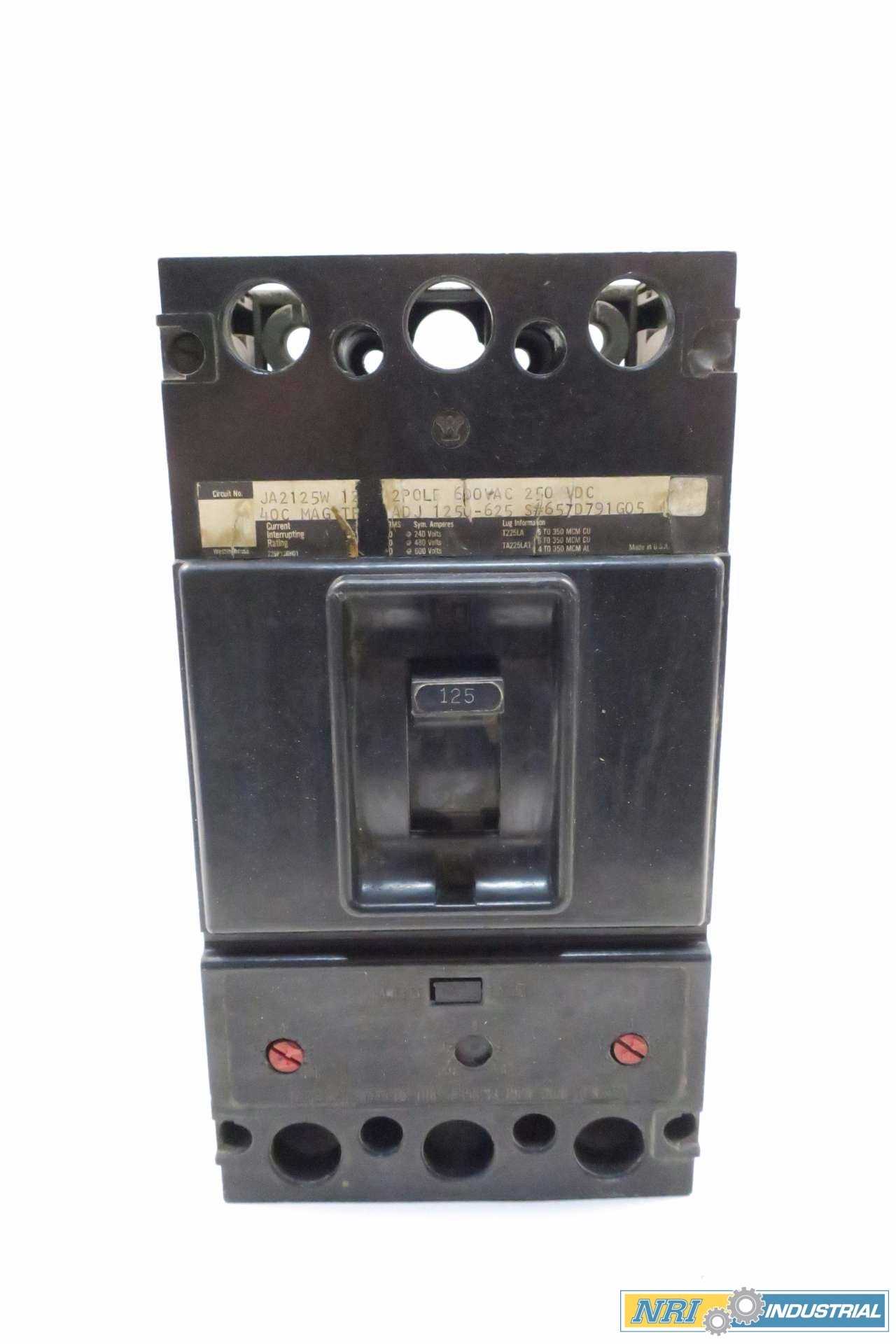 WESTINGHOUSE JA2125W 125A CIRCUIT BREAKER - CIRCUIT BREAKERS