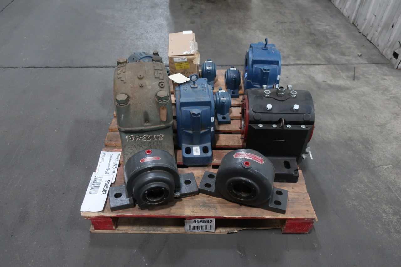 PALLET OF ASSORTED PILLOW BLOCK SPLIT CASE HOUSINGS AND BEARINGS - BEARINGS