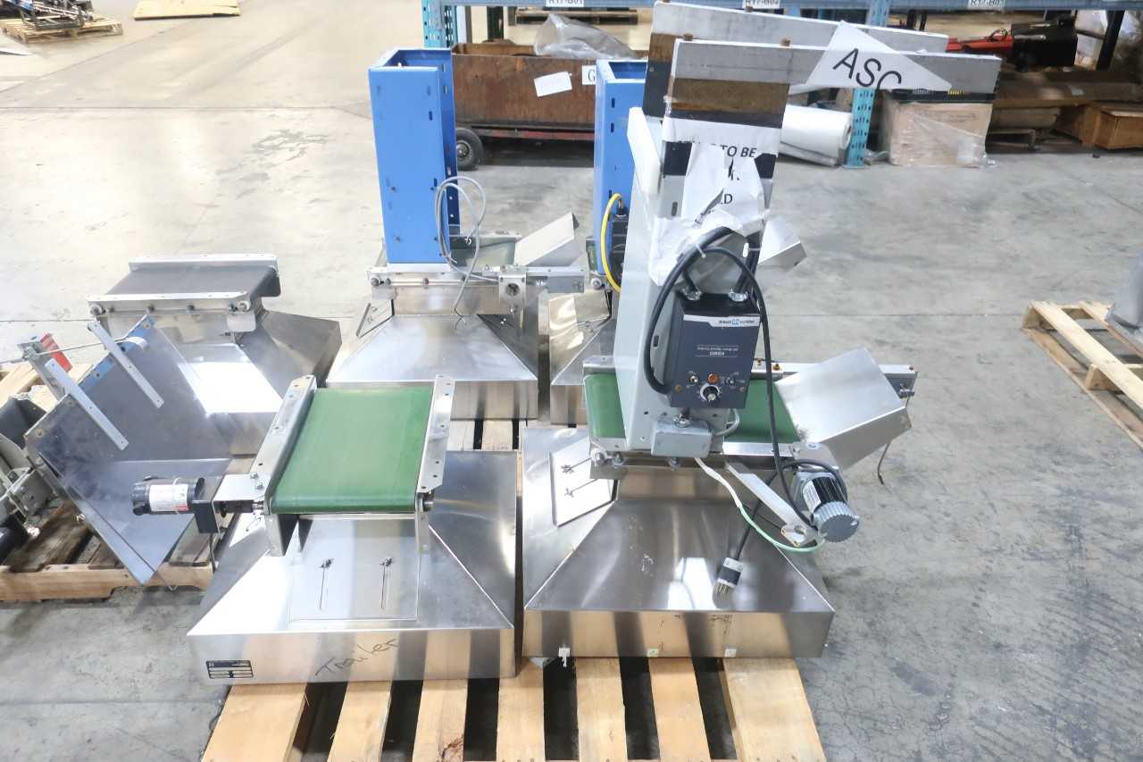 3 PALLETS OF ASSORTED HOPPMANN LB3 LB CRS STAINLESS FEEDER HOPPERS - ELECTRICAL COMPONENTS