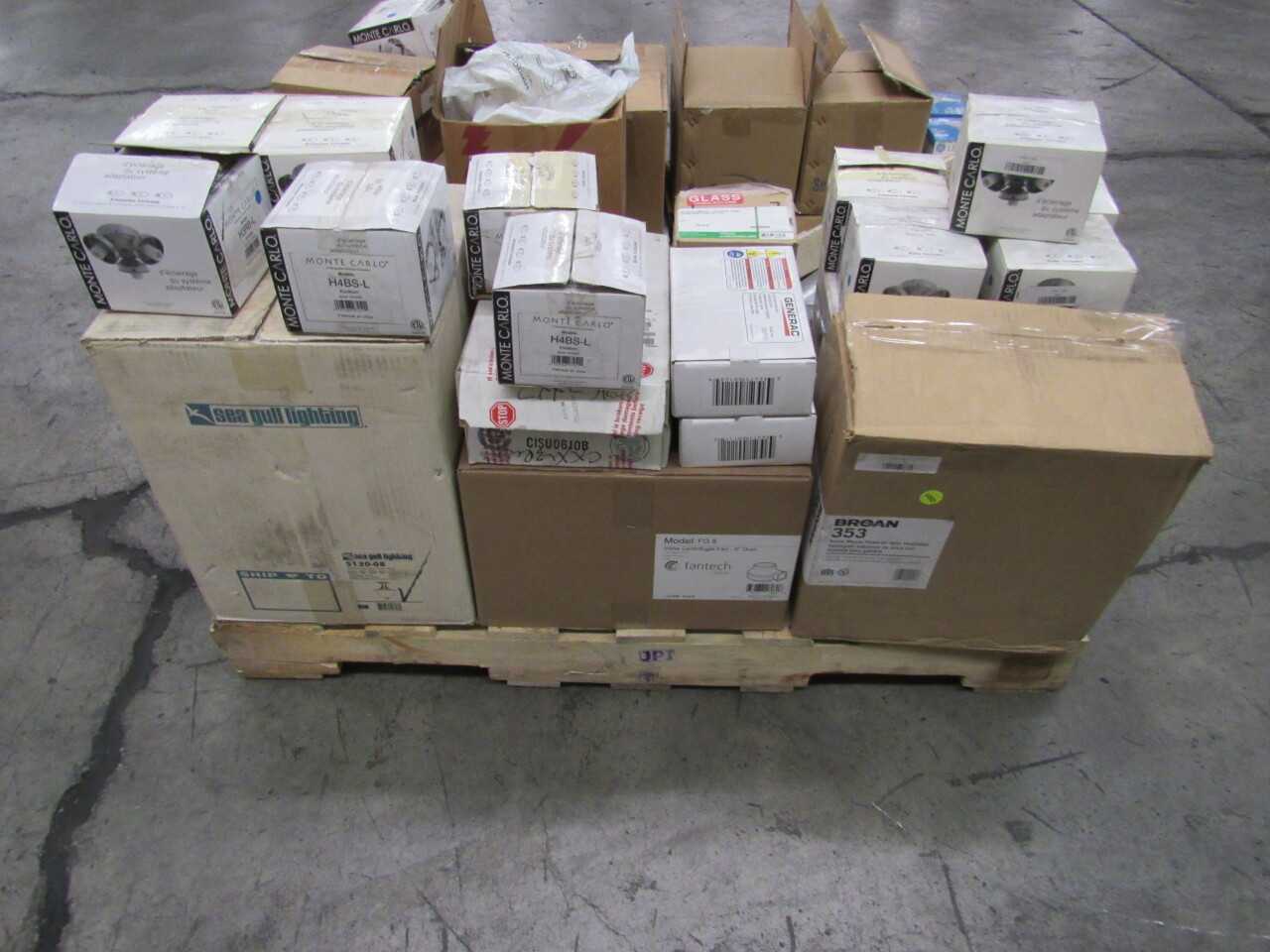 Pallet of 103x Assorted Lights, LEDs, Electric Fans, Electrical Conduit/Fittings & Generators - LIGHTING