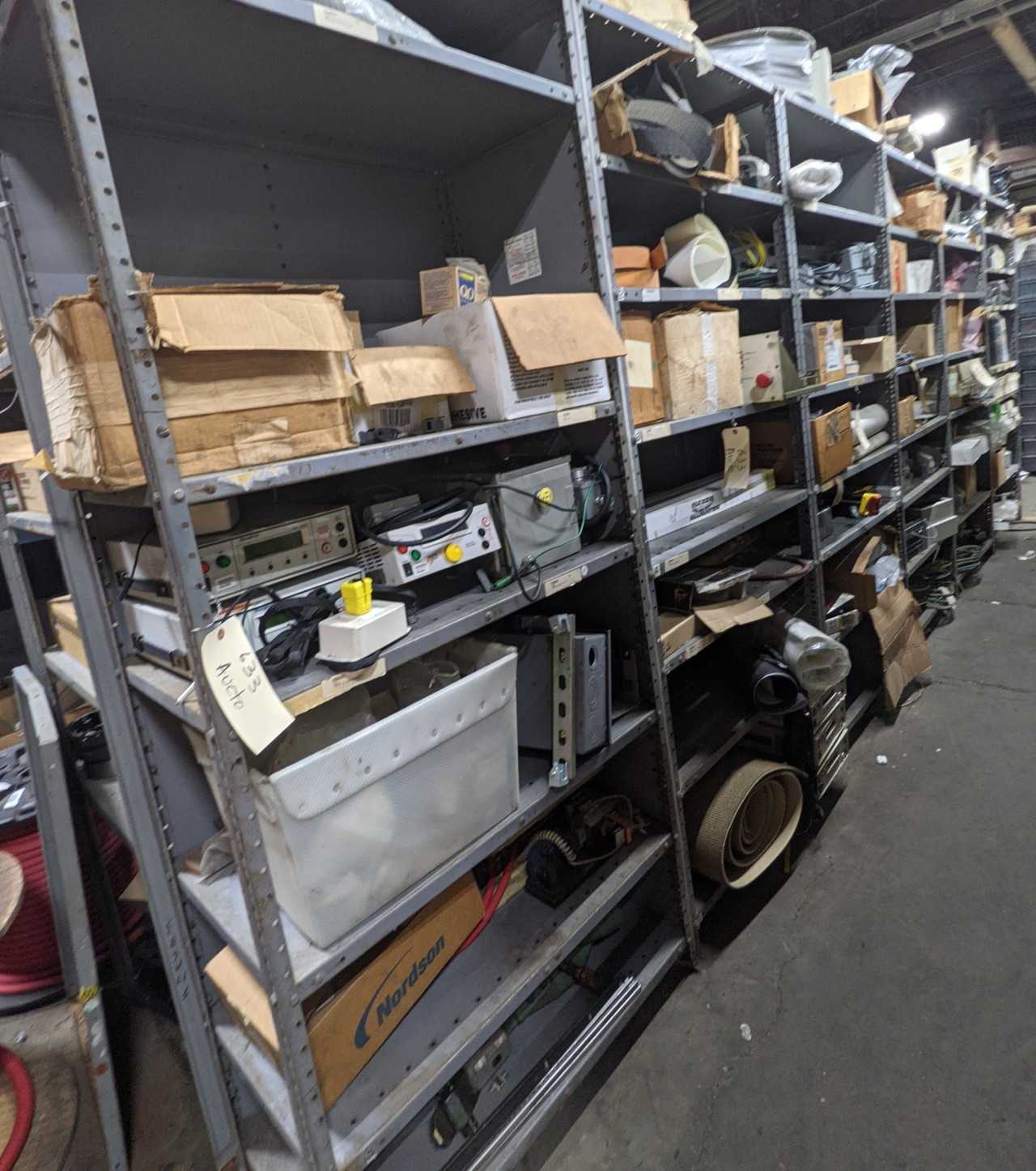 CONTENTS OF 6 SHELVES , TEST EQUIPMENT, PLC - MISCELLANEOUS