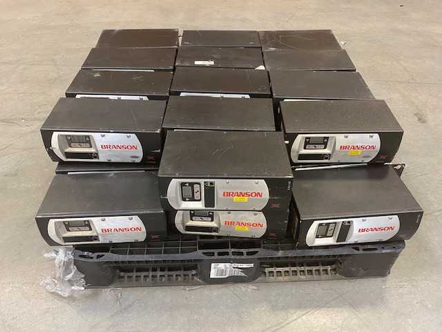 Lot of 28 Branson Ultrasonic Power Supplies- 3 Models (10) S30:1.50; (9) S40:0.80; (9) S40:0.40 All Units Power Up - ELECTRICAL COMPONENTS