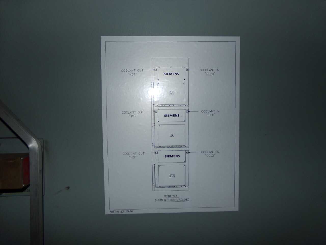 SIEMENS CELL CABINET #2S, 3 SECTIONS - ELECTRICAL COMPONENTS