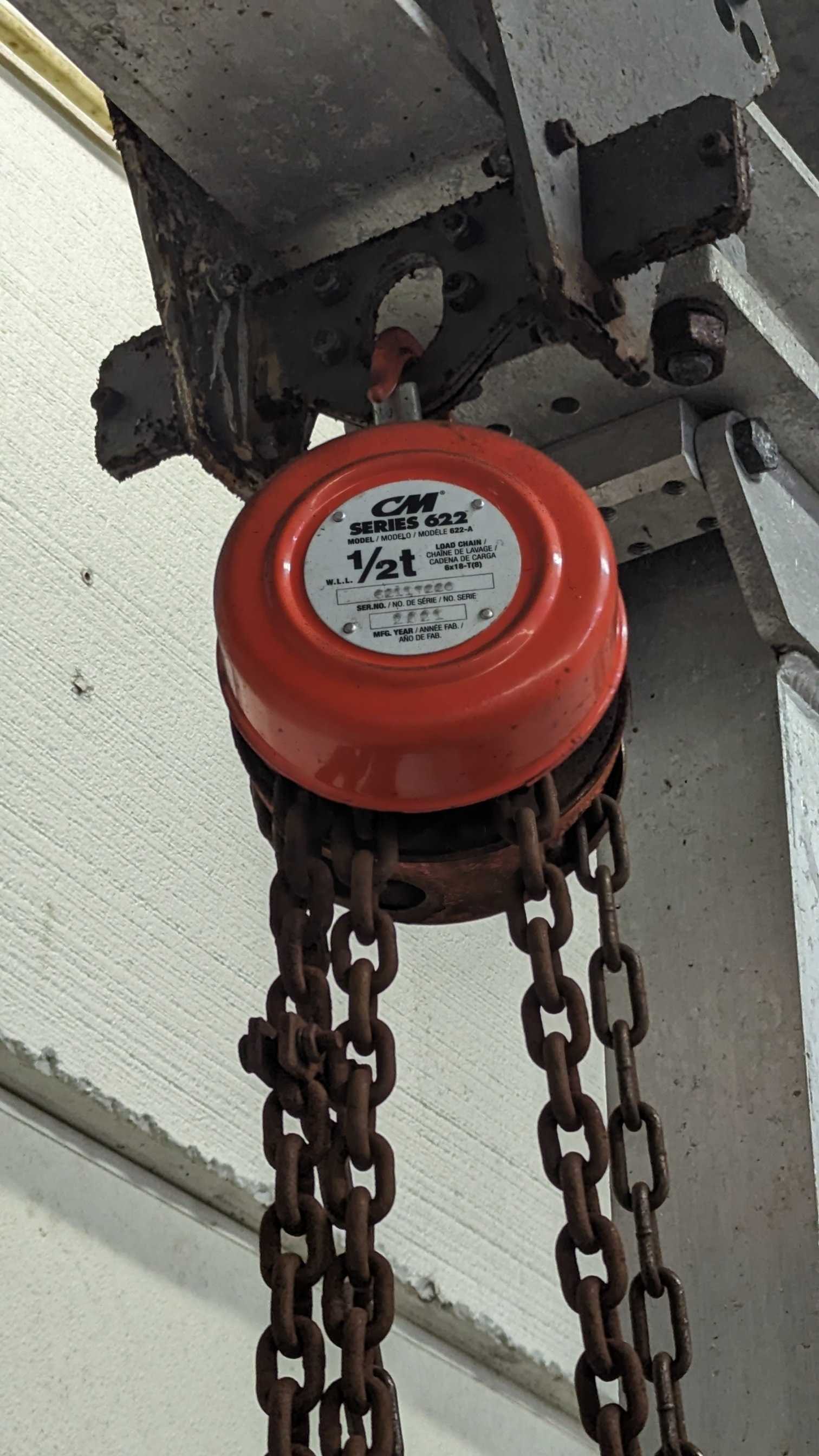 GORBEL 1000 LBS CAPACITY A FRAME GANTRY WITH CM1/2 TON HOIST - LIFTING EQUIPMENT