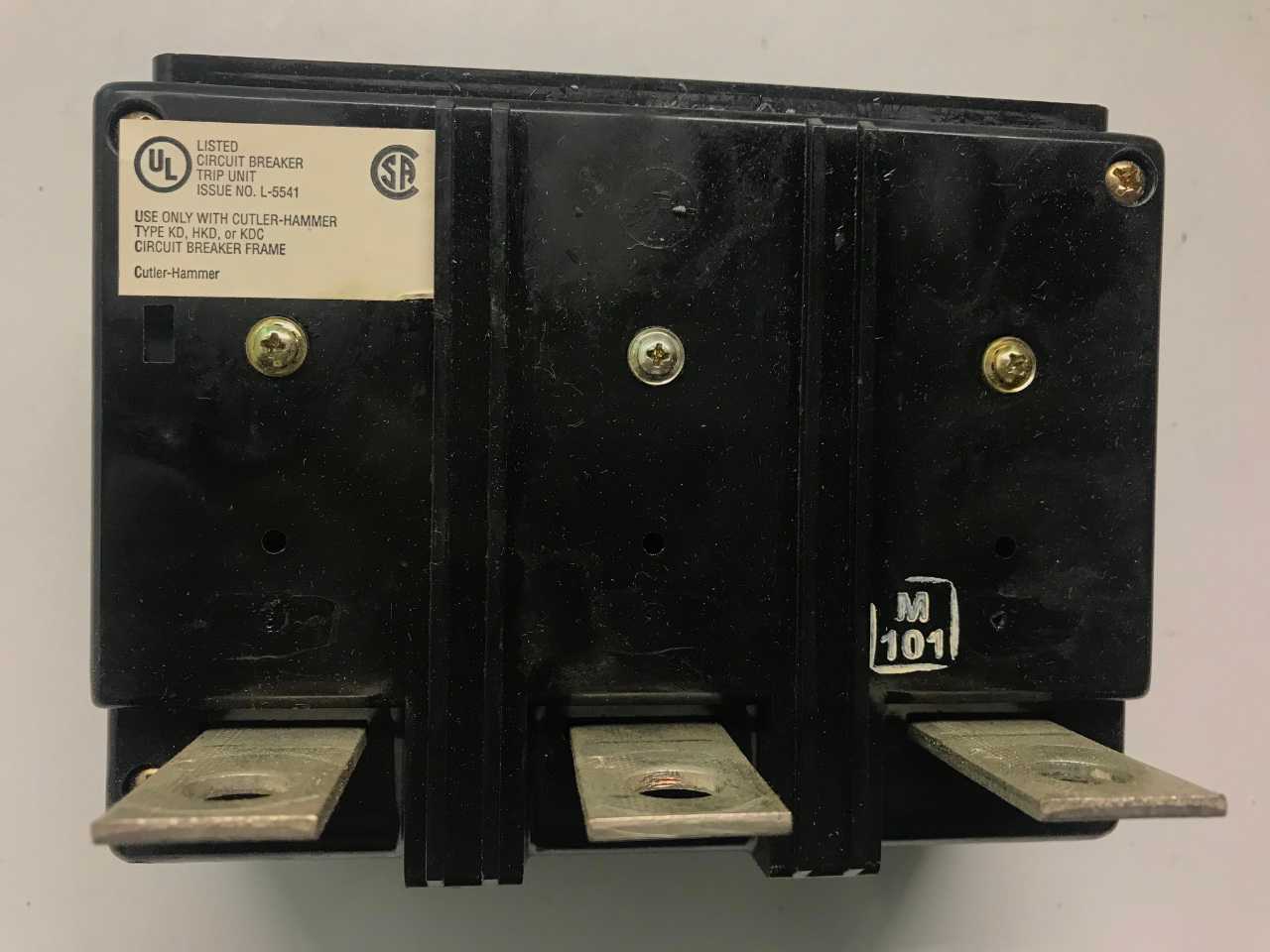 CUTLER-HAMMER 400A 3 POLE CIRCUIT BREAKER TRIP UNIT (QTY 1) - CIRCUIT BREAKERS