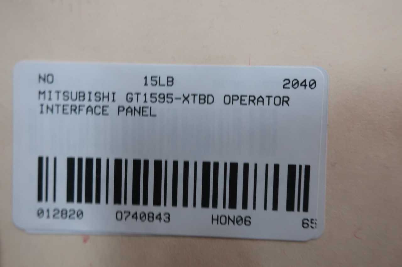 MITSUBISHI GT1595-XTBD OPERATOR INTERFACE PANEL - AUTOMATION & CONTROLS
