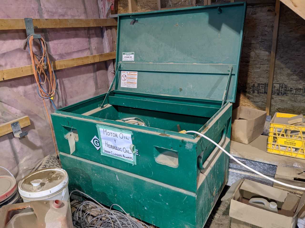 Greenlee Storage tool box with contents - TOOL STORAGE