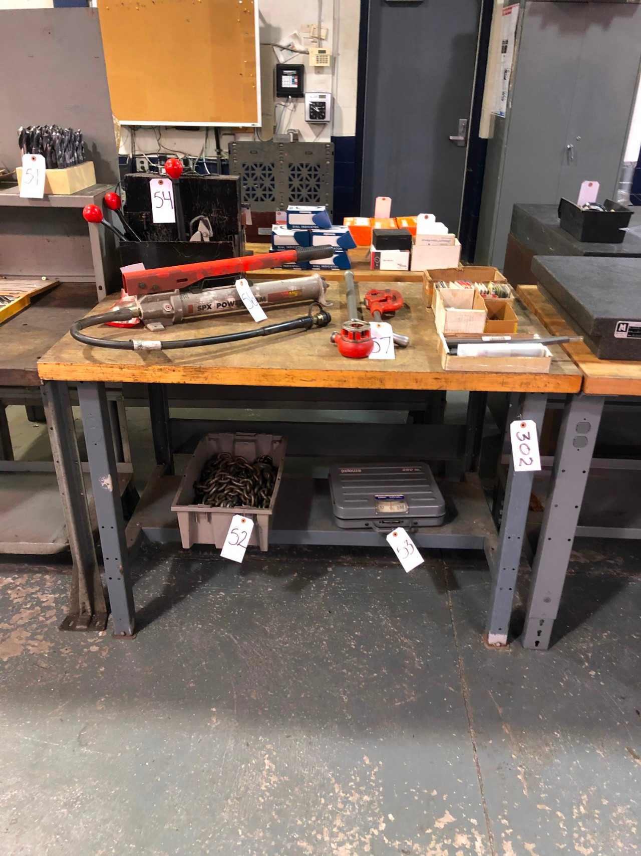 Lot of 2 30" x 48" Mapletop Work Benches - ELECTRIC POWER TOOLS