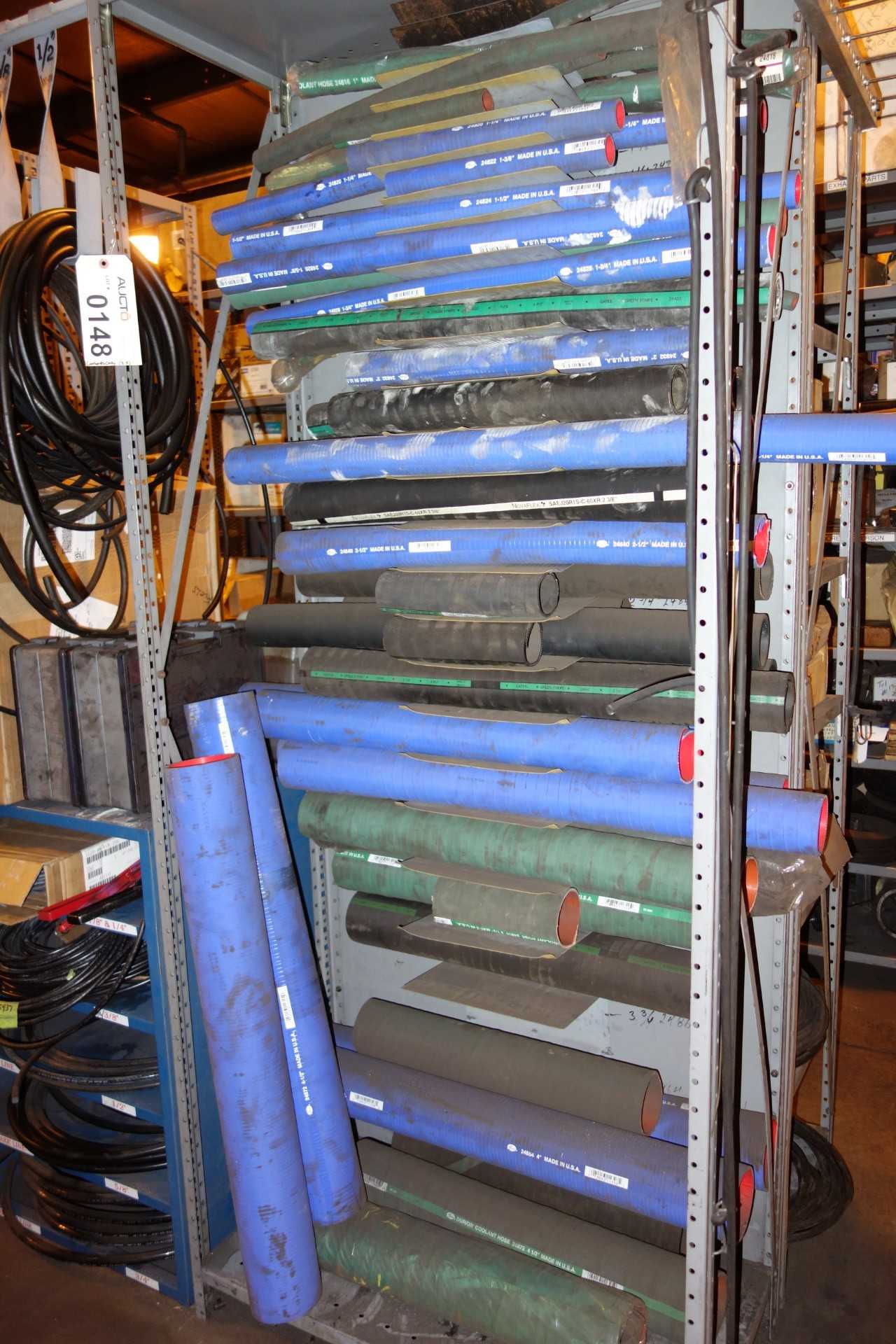 CONTENTS OF 3 SHELVING, PNEUMATIC HOSES - SHELVING