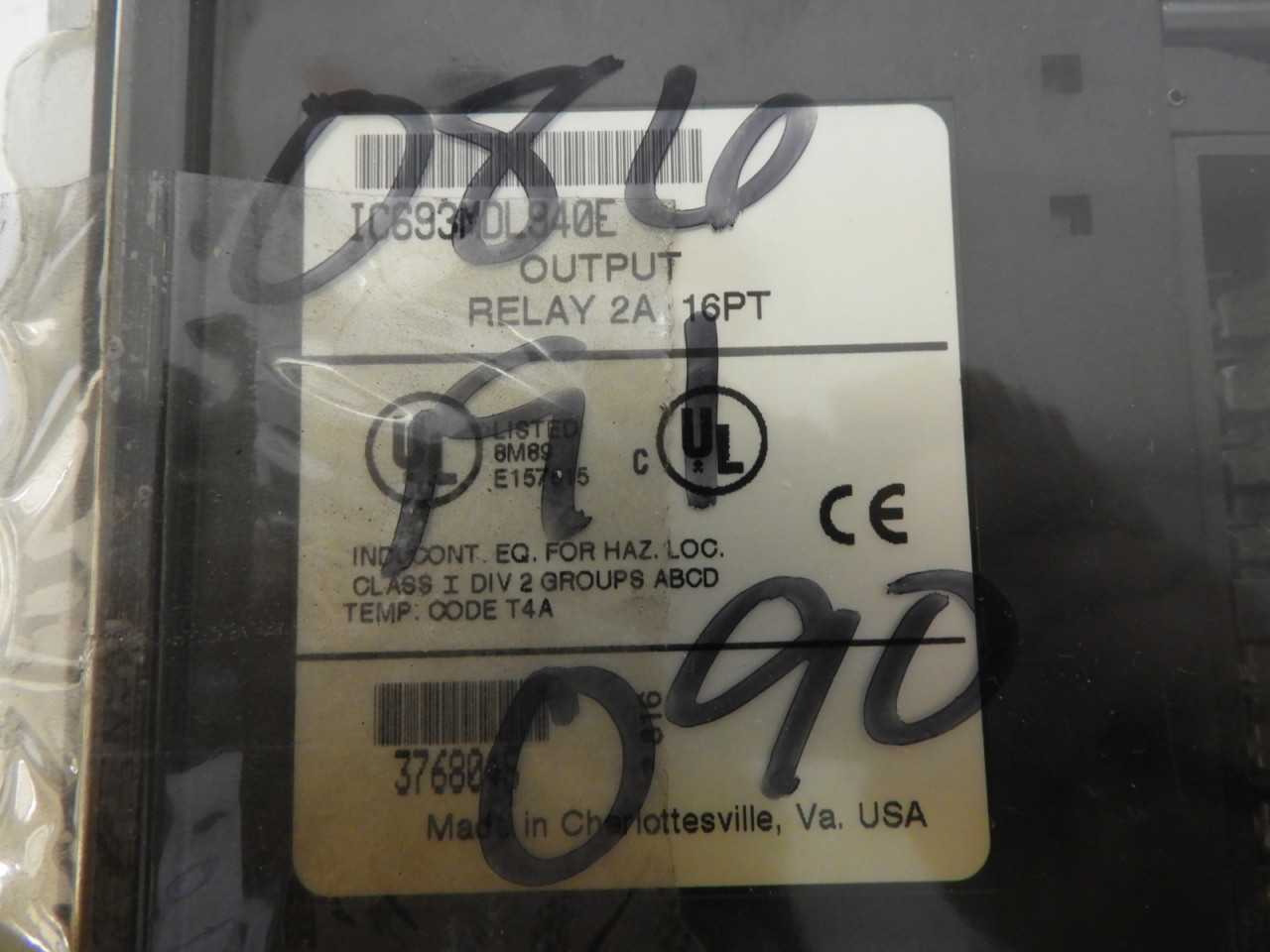 GE Fanuc IC693MDL940E Output Relay 2A 16PT (NIP) - AUTOMATION & CONTROLS