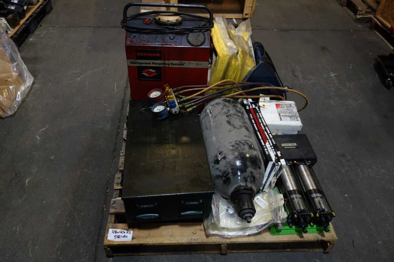 PALLET OF ASSORTED TOOLS AND SHOP SUPPLIES - HAND TOOLS