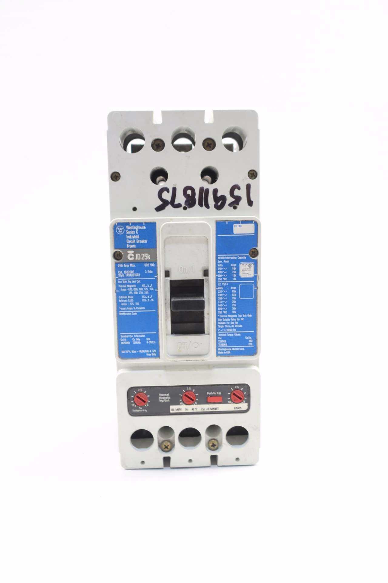WESTINGHOUSE 250 AMP CIRCUIT BREAKER - MISCELLANEOUS WESTINGHOUSE 250 AMP CIRCUIT BREAKER - MISCELLANEOUS