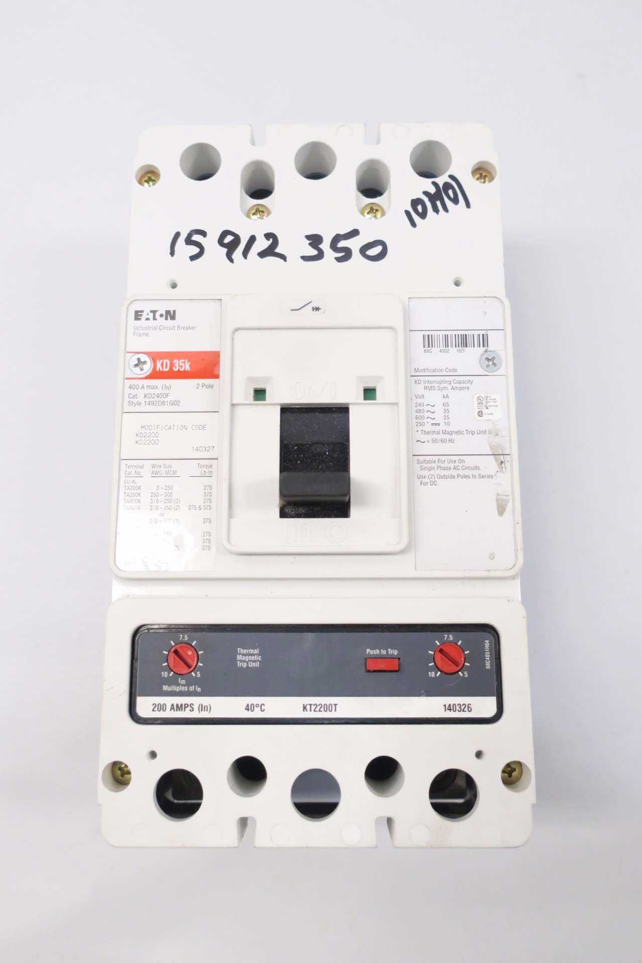 EATON KD2400F 400 AMP CIRCUIT BREAKER - MISCELLANEOUS