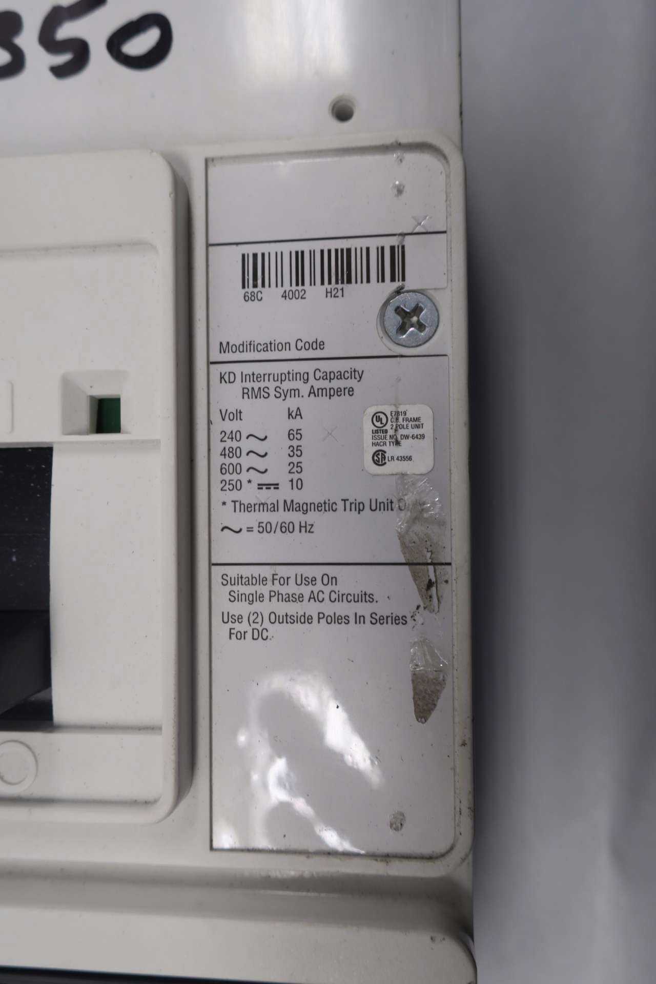 EATON KD2400F 400 AMP CIRCUIT BREAKER - MISCELLANEOUS EATON KD2400F 400 AMP CIRCUIT BREAKER - MISCELLANEOUS