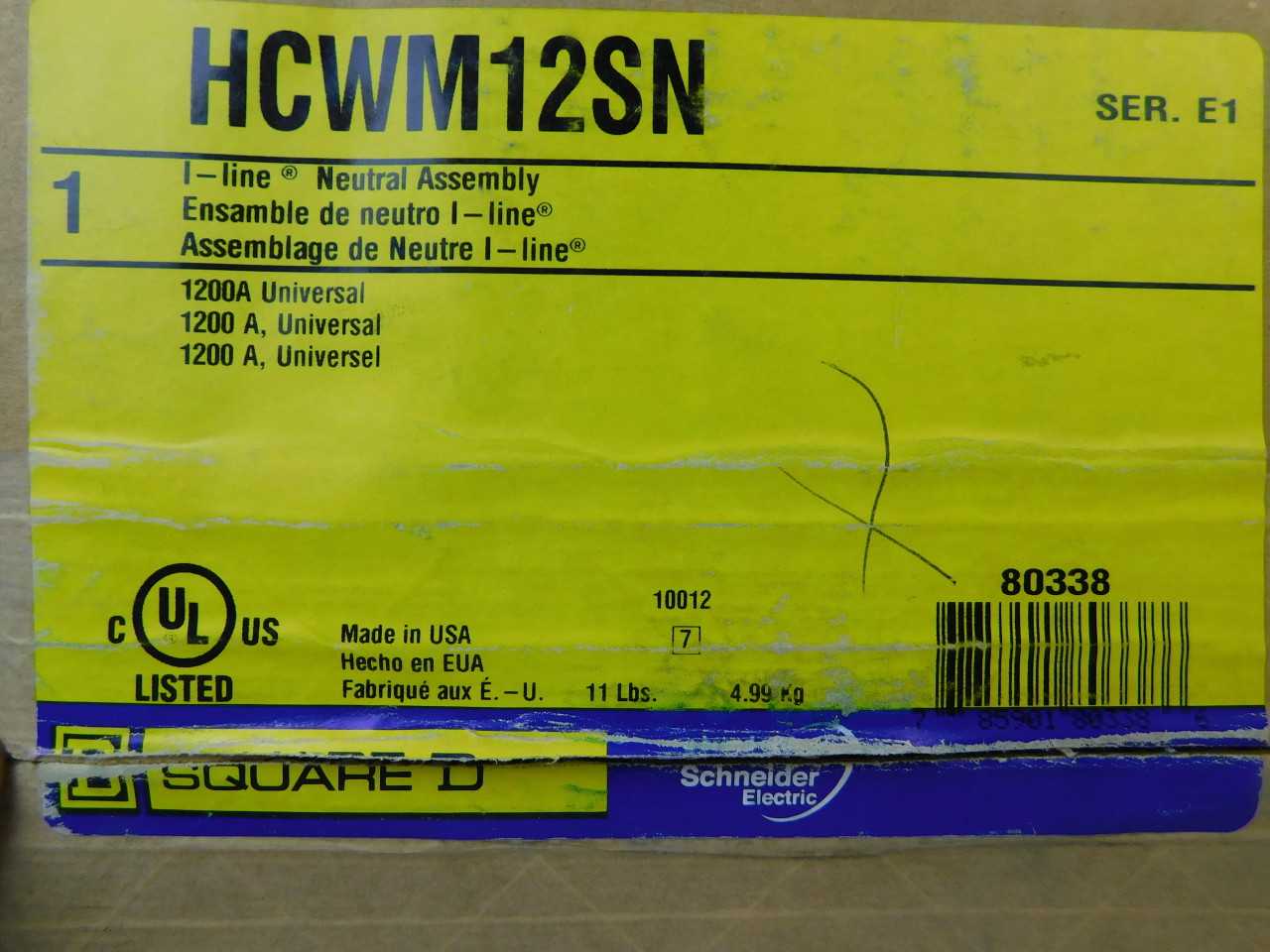 Quantity of 1x HCWM12SN Neutral/Grounds - ELECTRICAL COMPONENTS Quantity of 1x HCWM12SN Neutral/Grounds - ELECTRICAL COMPONENTS