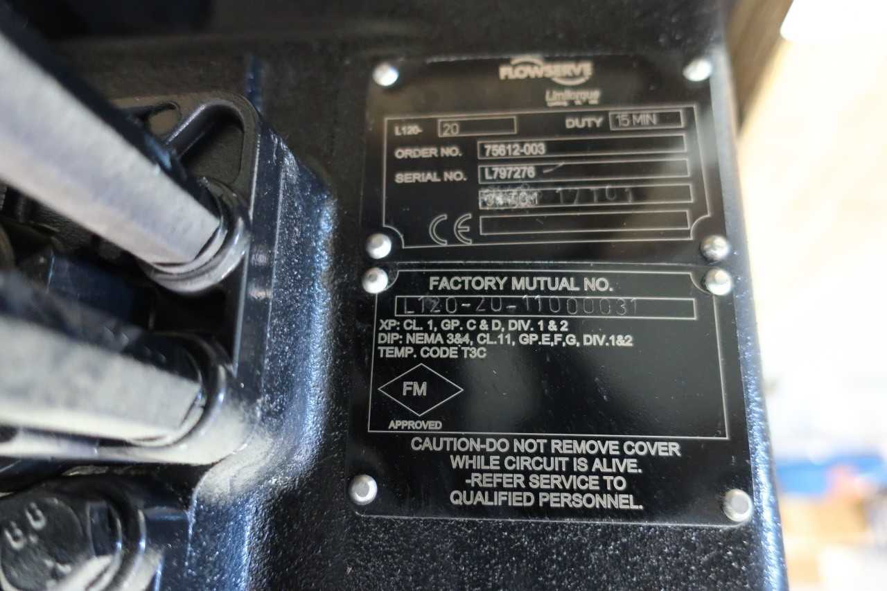 LIMITORQUE L120-20 2HP 230/460V-AC ELECTRIC VALVE ACTUATOR - VALVES
