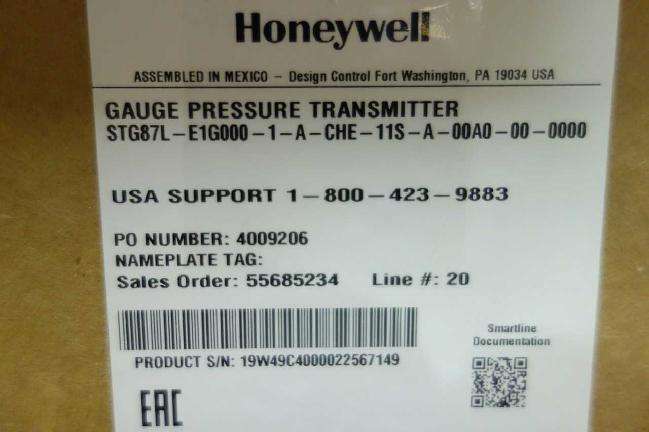 LOT OF 5 HONEYWELL GAUGE PRESSURE TRANSMITTERS - INSTRUMENTATION