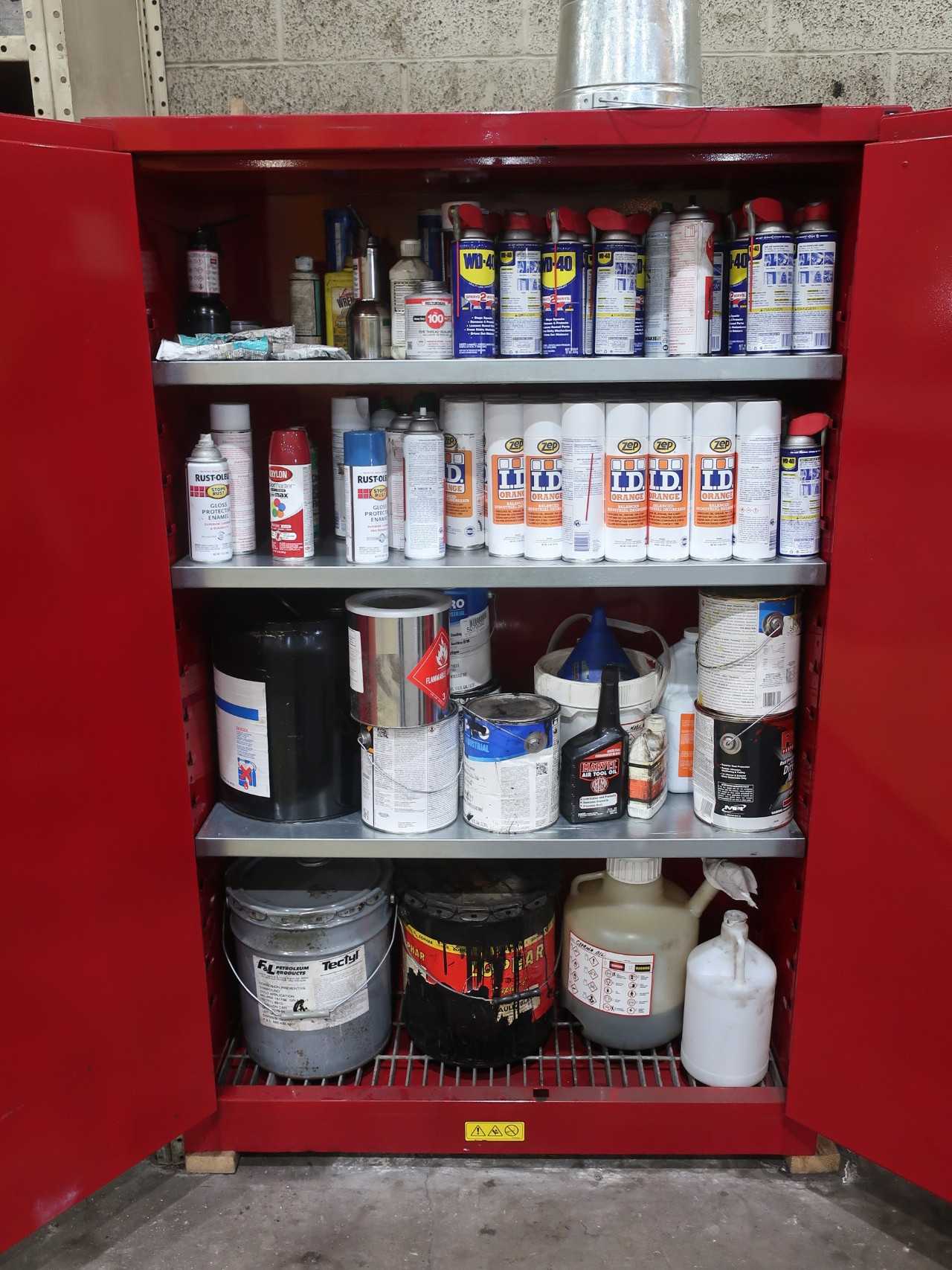Flammable liquid storage cabinet, 60 gal, no contents - TOOL STORAGE