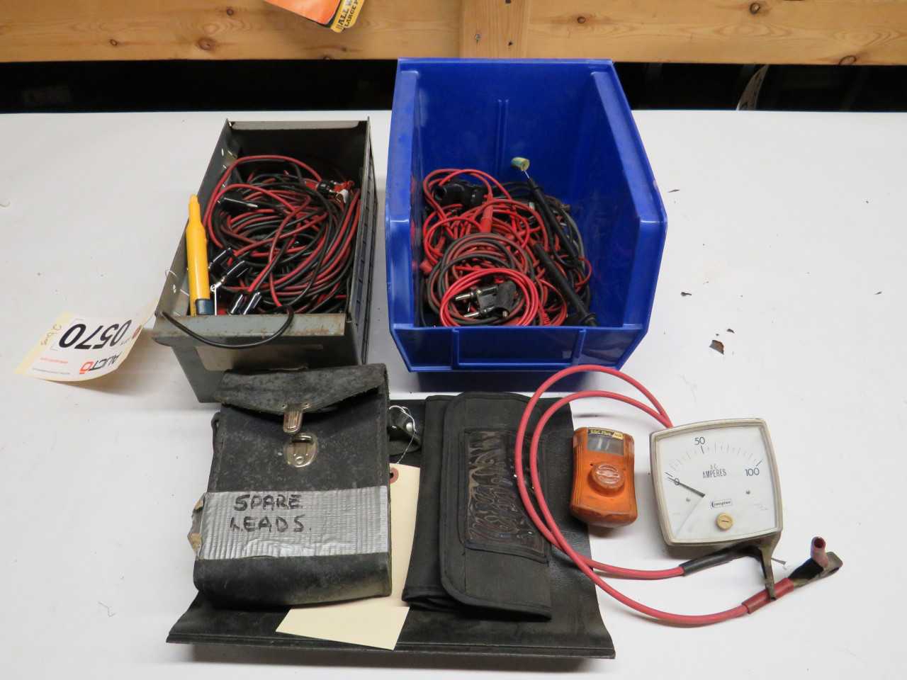 LOT OF ASSORTED SPARE LEADS, COMPTON GAUGE - ELECTRICAL COMPONENTS