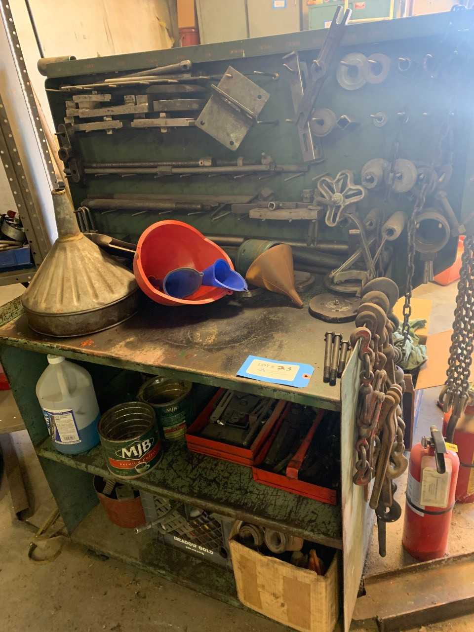 Metal Bench w/contents - INDUSTRIAL PARTS
