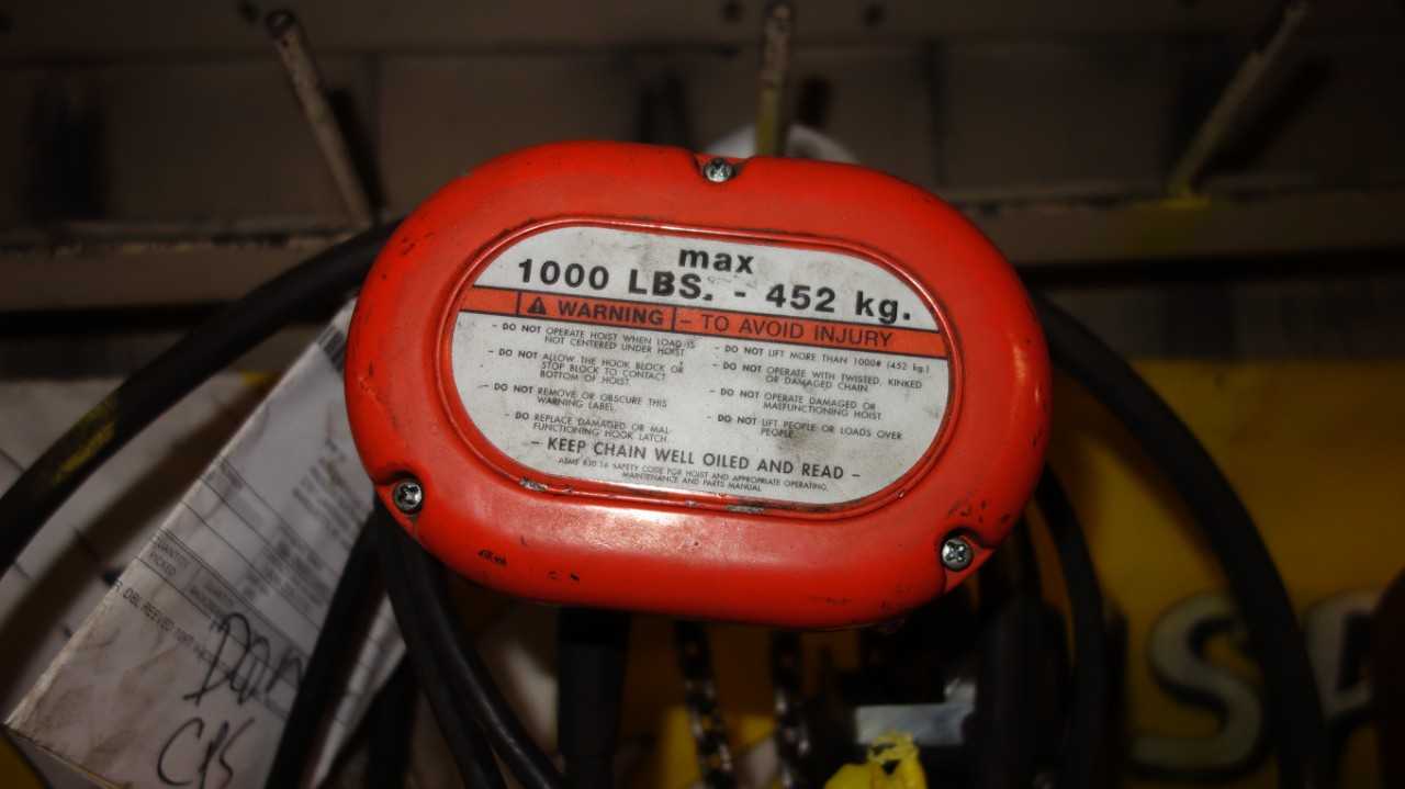 CM SHOPSTAR 1/2 TON ELECTRIC HOIST - LIFTING EQUIPMENT