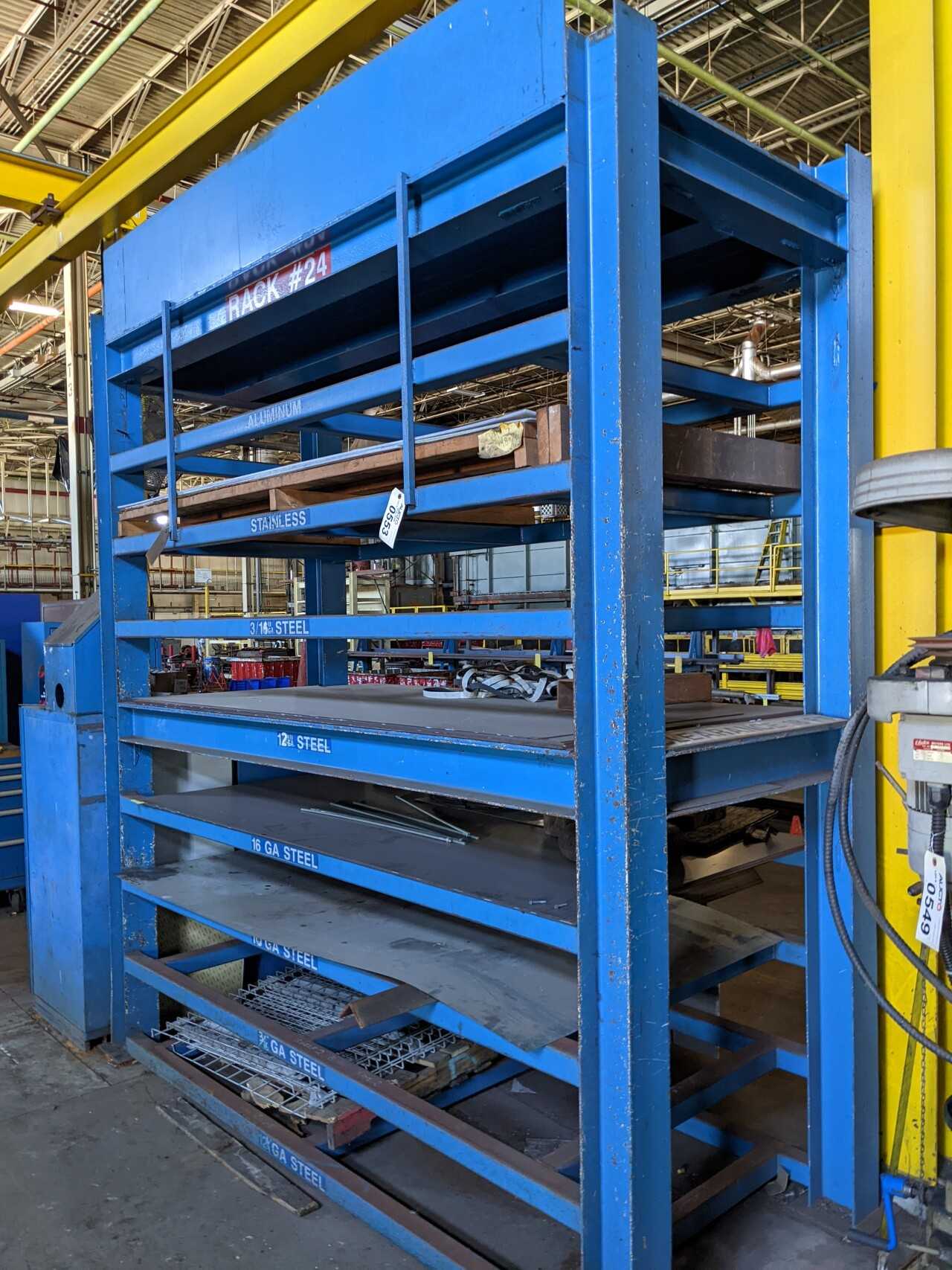 SECTION OF WAREHOUSE RACKING FOR PLATE (CONTENTS NOT INCLUDED) - MATERIAL HANDLING