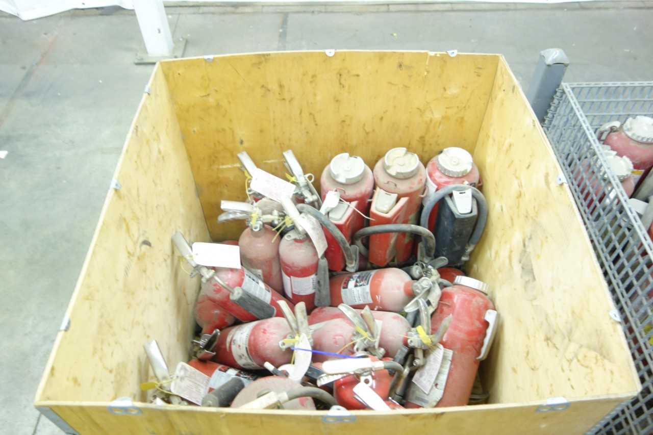 2 CRATES OF FIRE EXTINGUISHERS - SAFETY EQUIPMENT
