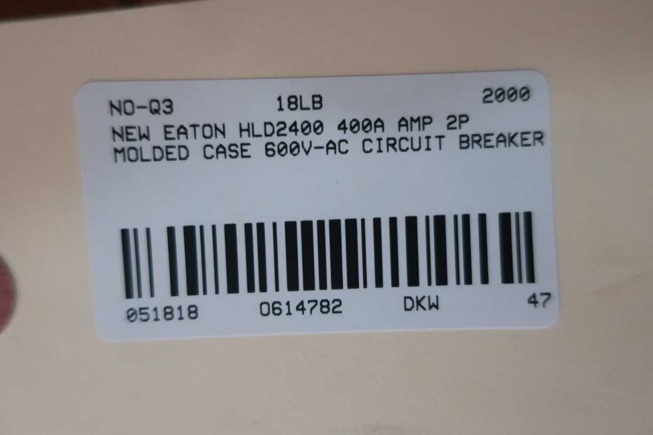 EATON HLD2400 400A CIRCUIT BREAKER - CIRCUIT BREAKERS