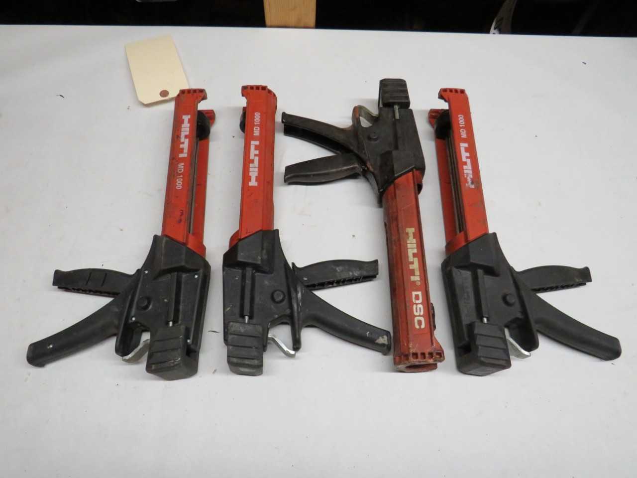 LOT OF 4 ASSORTED HILTI MD 1000 EPOXY DISPENSER GUNS - ELECTRIC POWER TOOLS