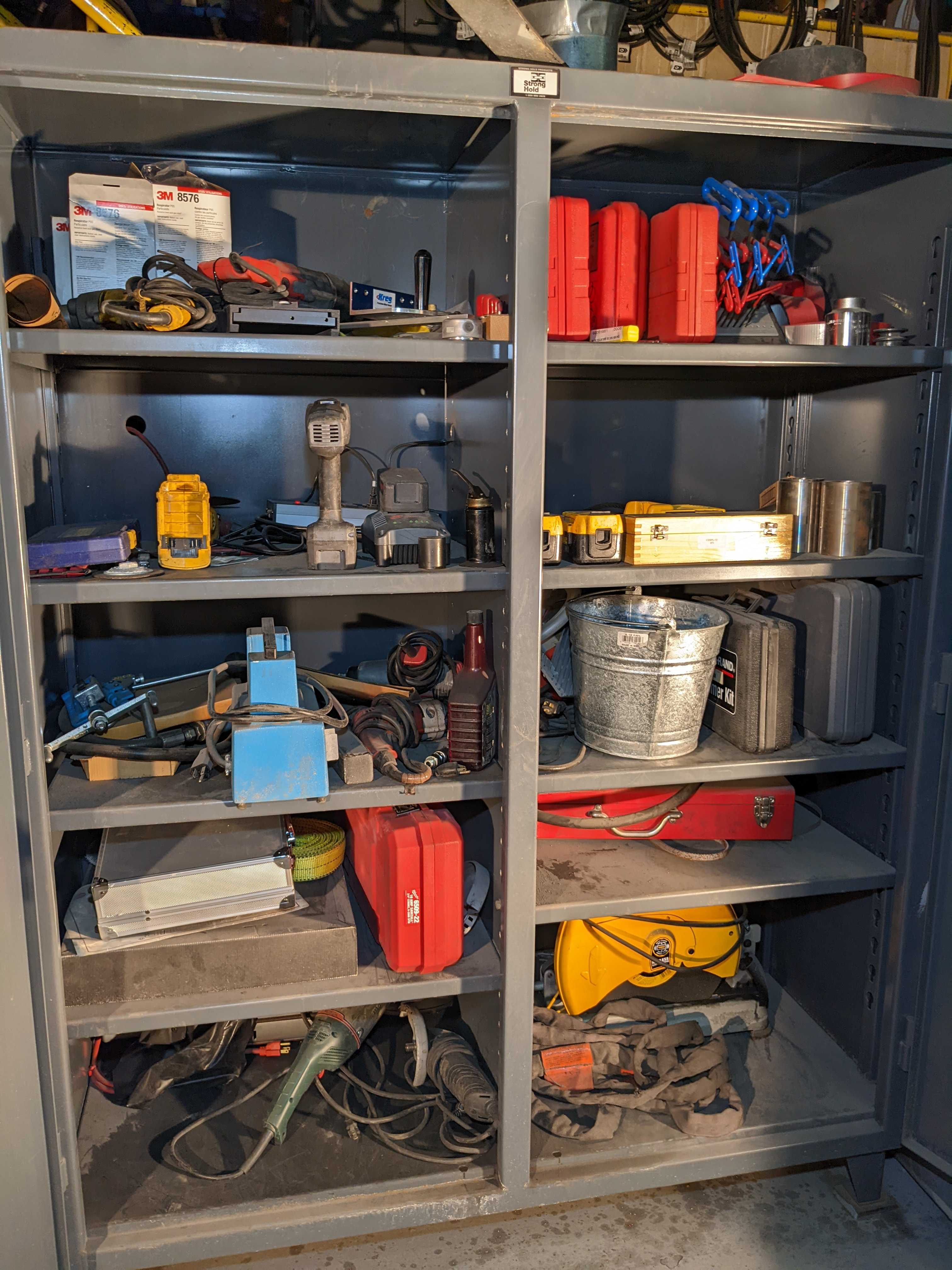 CABINET WITH CONTENTS - ELECTRIC POWER TOOLS