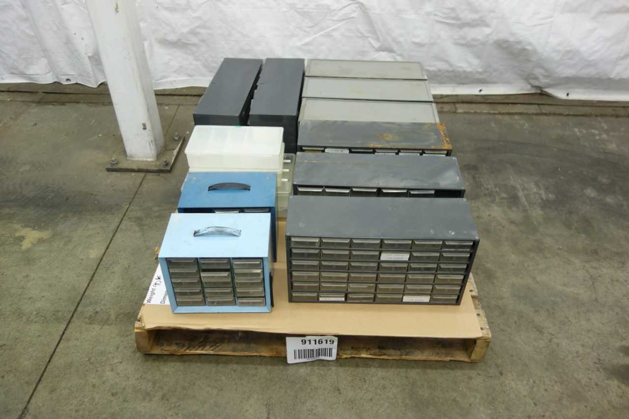 PALLET OF ASSORTED SMALL PARTS CABINETS - TOOL STORAGE