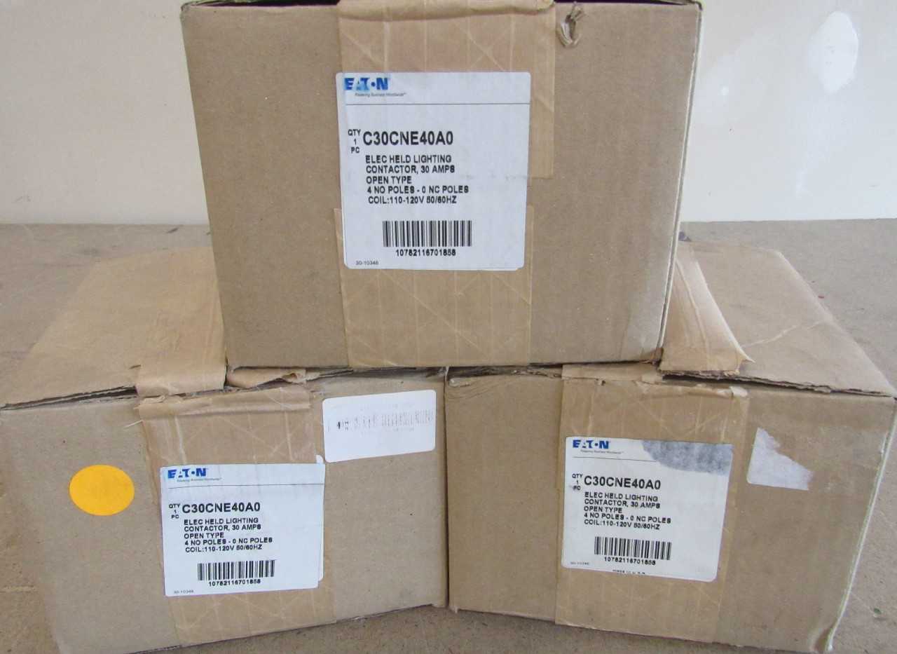 Lot of Quantity 3x C30CNE40A0 Lighting Contactors - LIGHTING