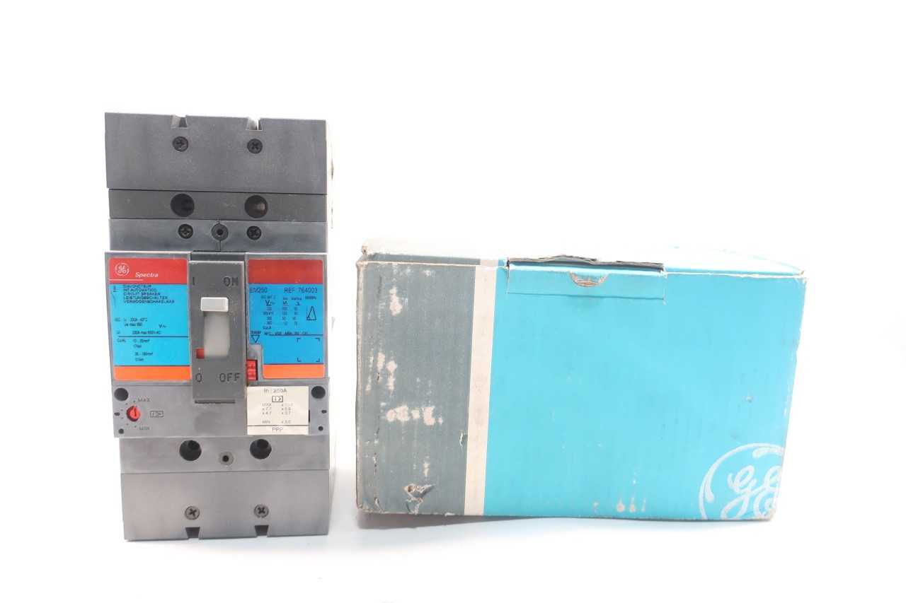 GE EM250 764003 SPECTRA MOLDED CASE CIRCUIT BREAKER 3P 250A AMP 600V-AC - CIRCUIT BREAKERS