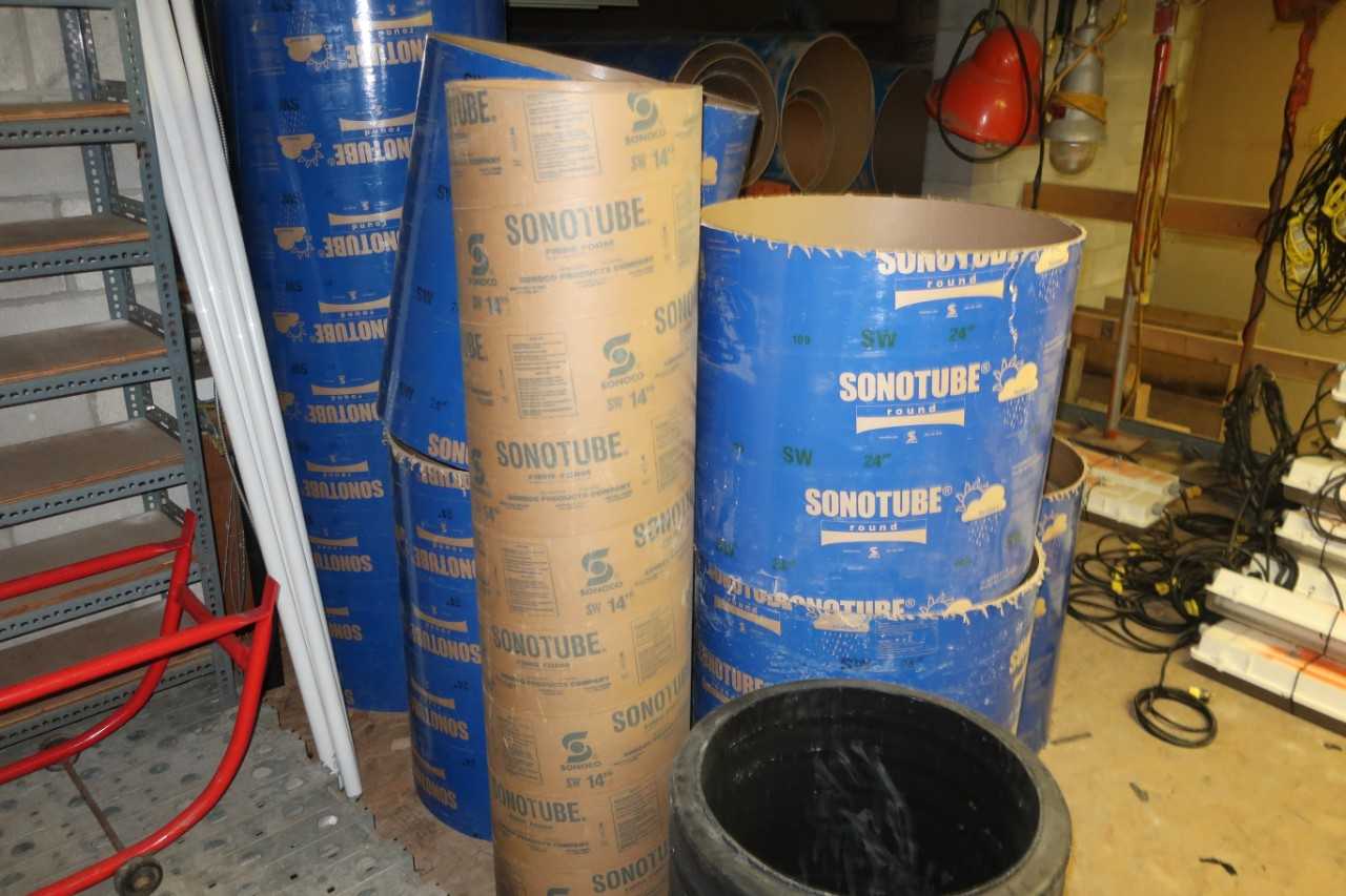 LOT OF ASSORTED CONCRETE POST FORMS - TRAILER MOUNTED EQUIPMENT