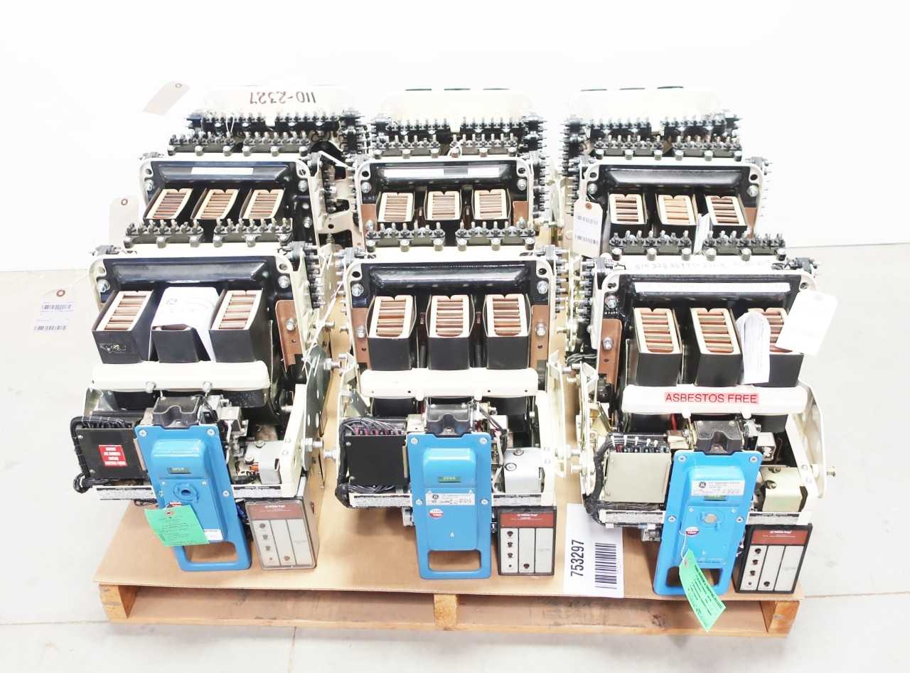 LOT OF 9 GE AK-25 LOW VOLTAGE POWER CIRCUIT BREAKERS 600A - CIRCUIT BREAKERS