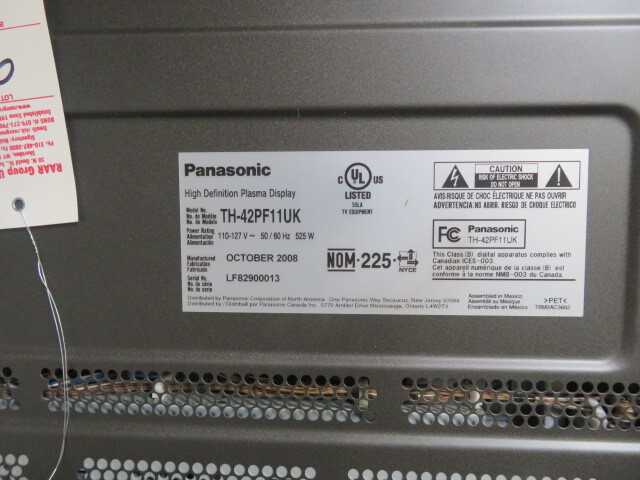 The Panasonic TH-50PF11UK is a 42" plasma display - MISCELLANEOUS