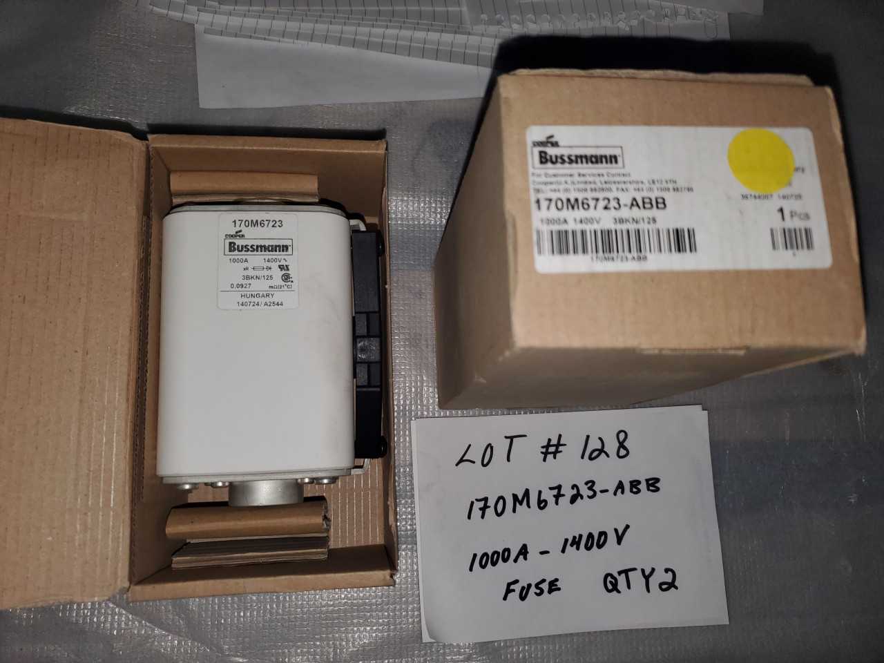 170M6723-ABB - 10000A, 1400V FUSE QTY. 2 - AUTOMATION & CONTROLS 170M6723-ABB - 10000A, 1400V FUSE QTY. 2 - AUTOMATION & CONTROLS