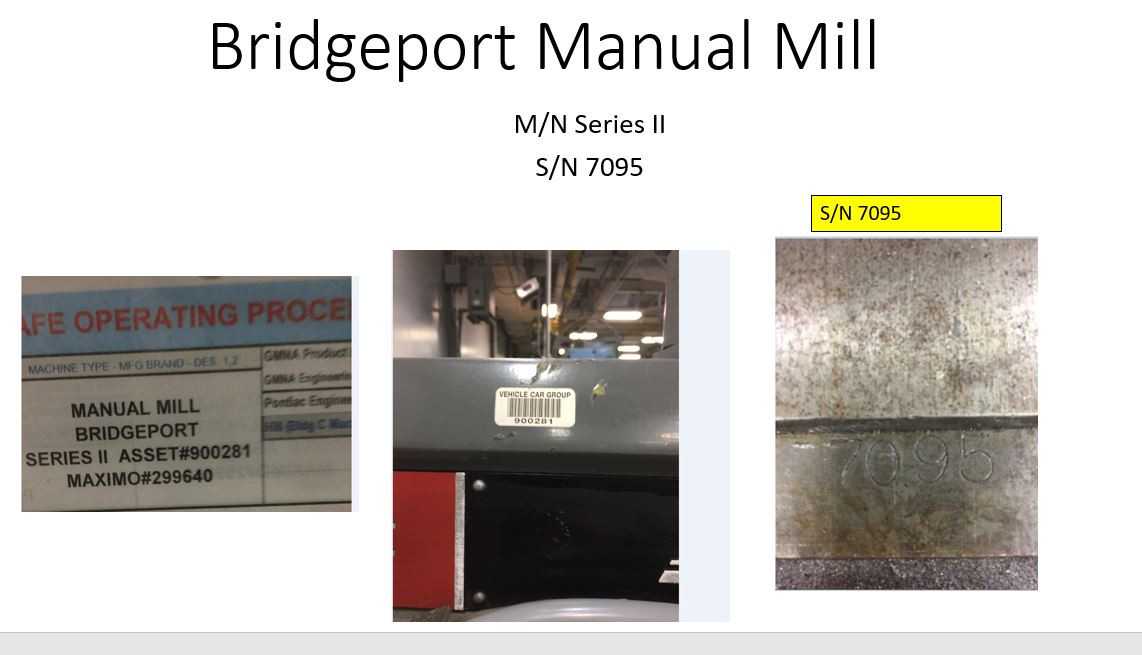 Bridgeport Mill - MISCELLANEOUS
