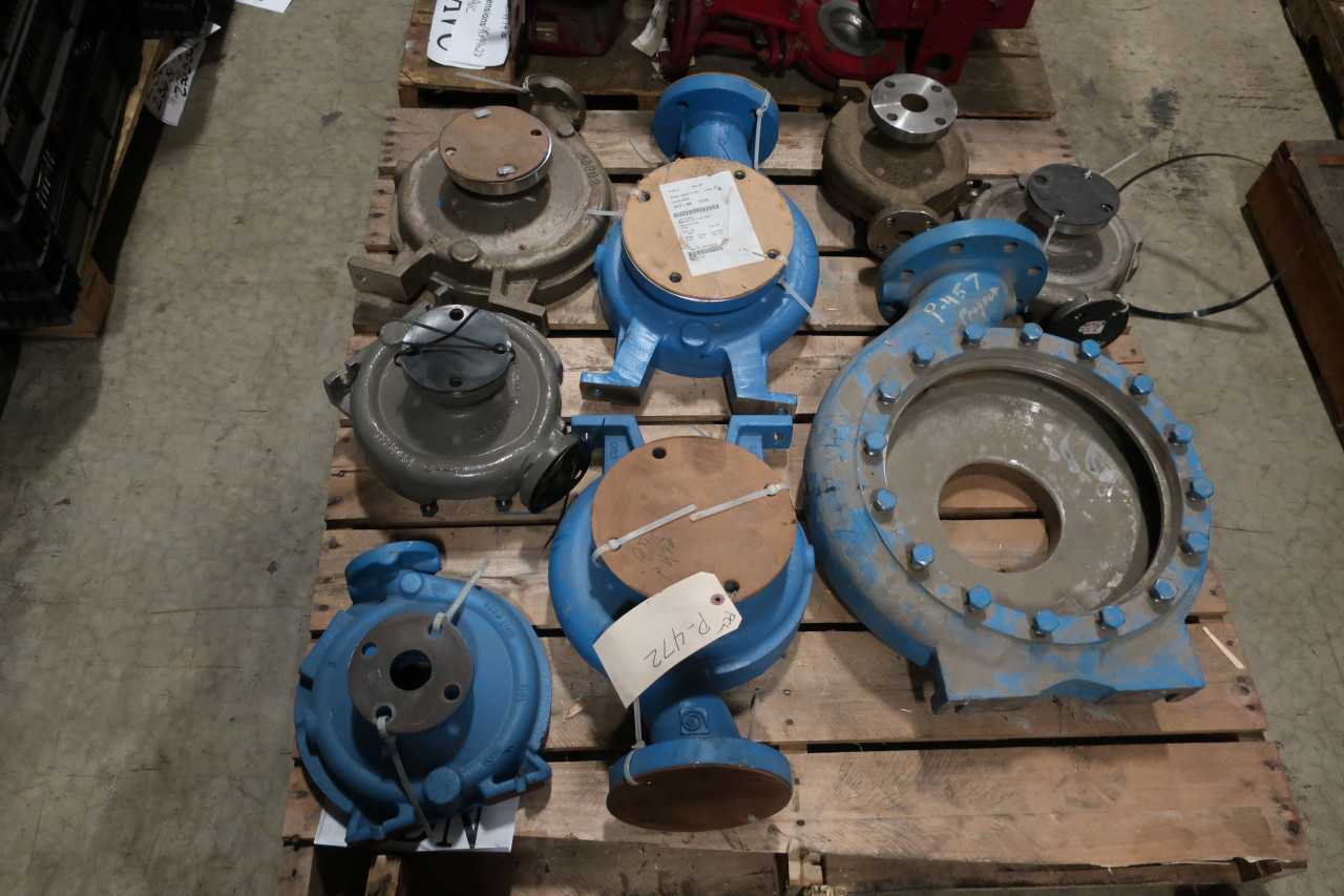1 PALLET OF ASSORTED PUMP FACE CASINGS - PUMPS