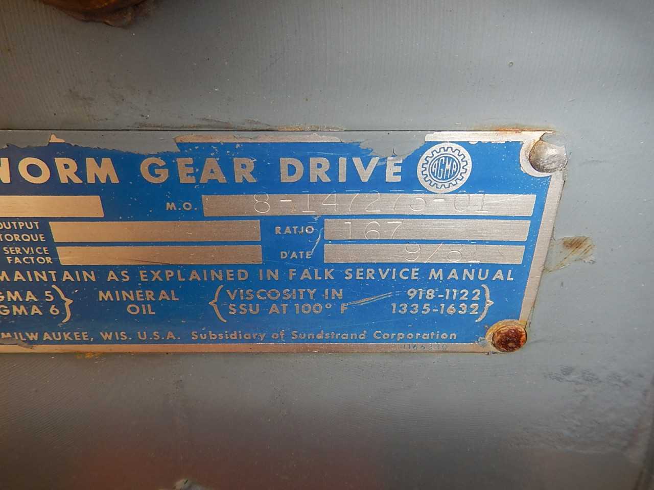 24 HP Falk Gear Reducer Model 50BU1A Unused - GEAR REDUCERS