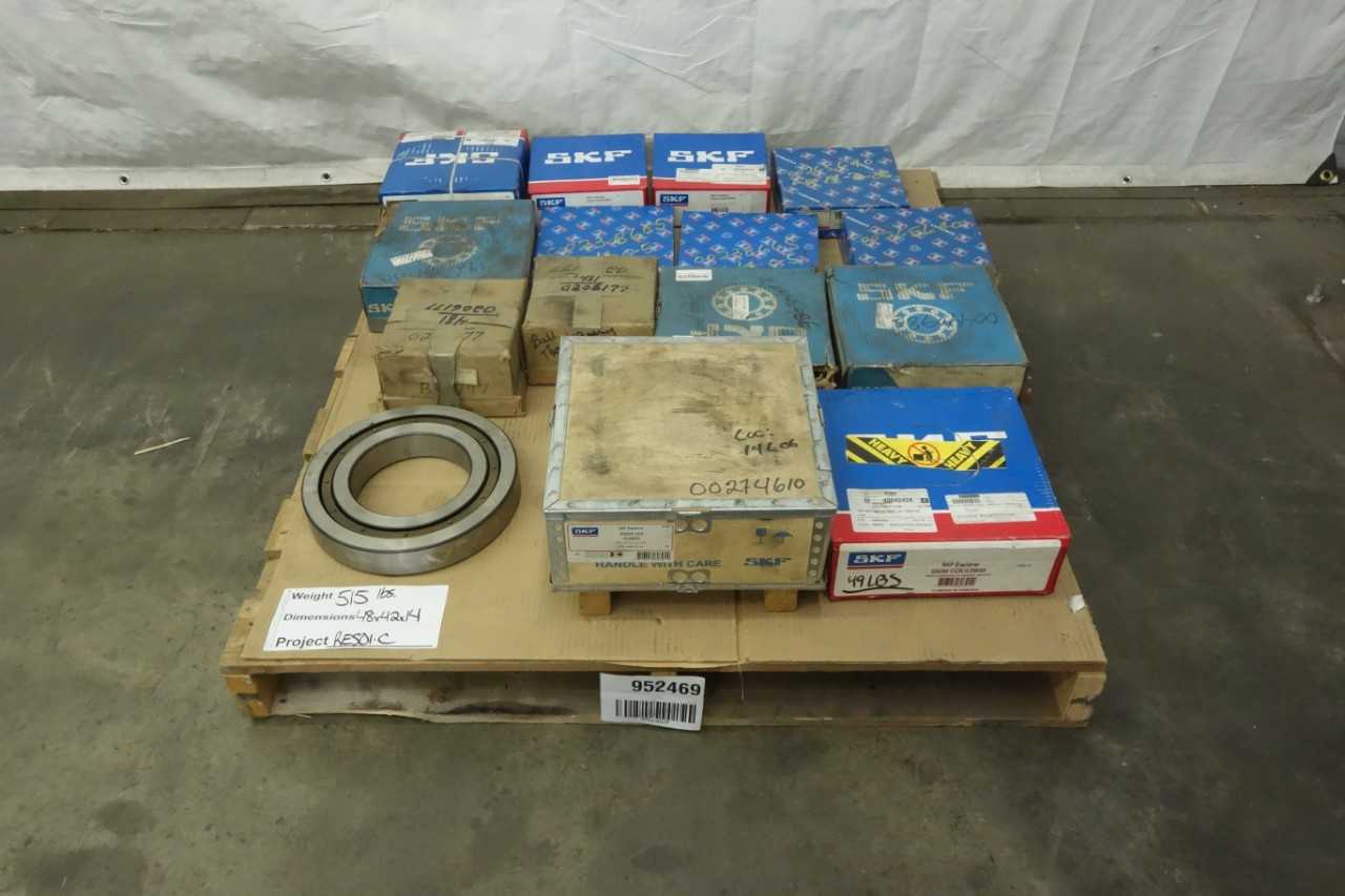 PALLET OF ASSORTED SKF ROLLER BEARINGS - BEARINGS